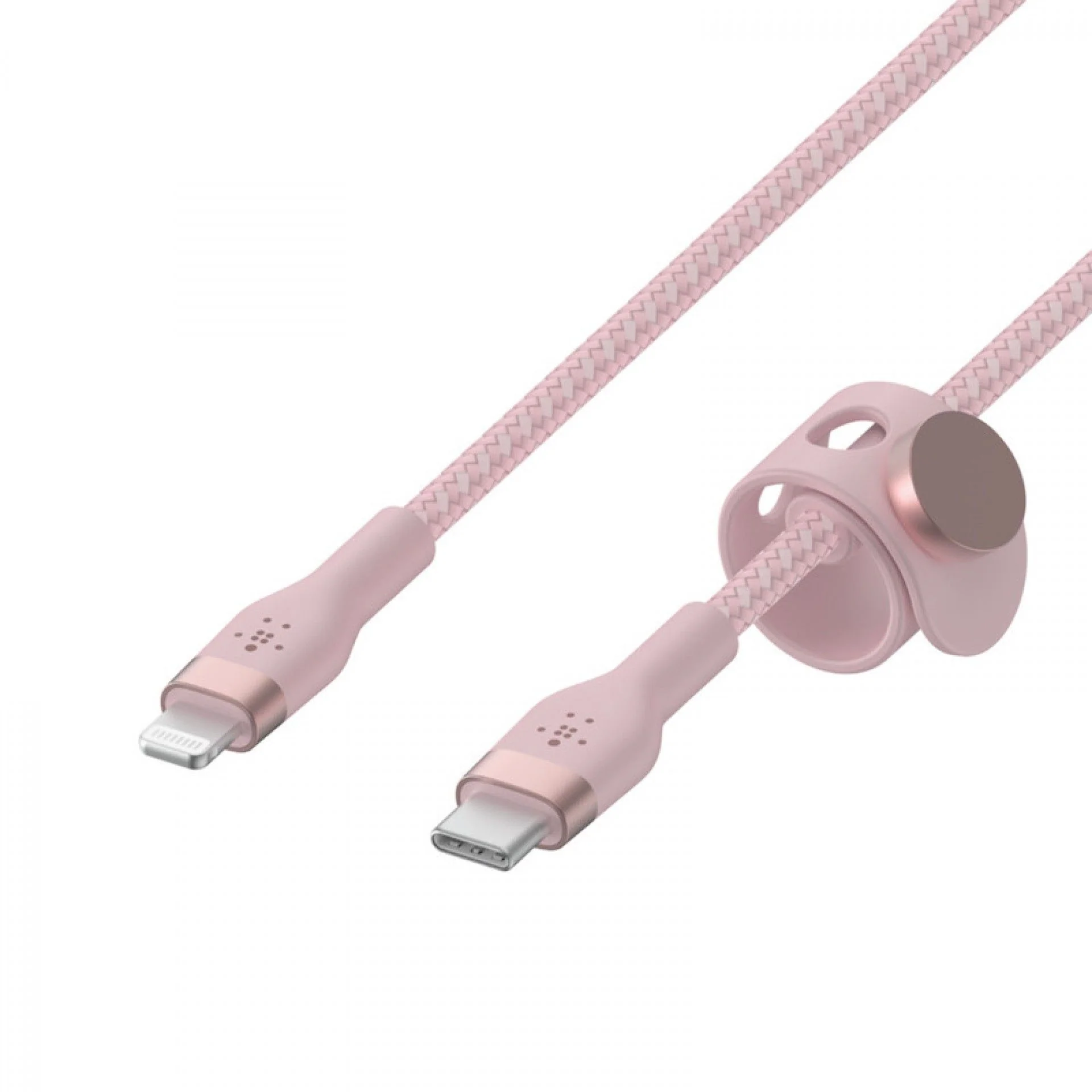Cabo Lightning / USB-C Belkin Boost Charge Pro Flex Braided Silicone (2 m) - Rosa - Image 4