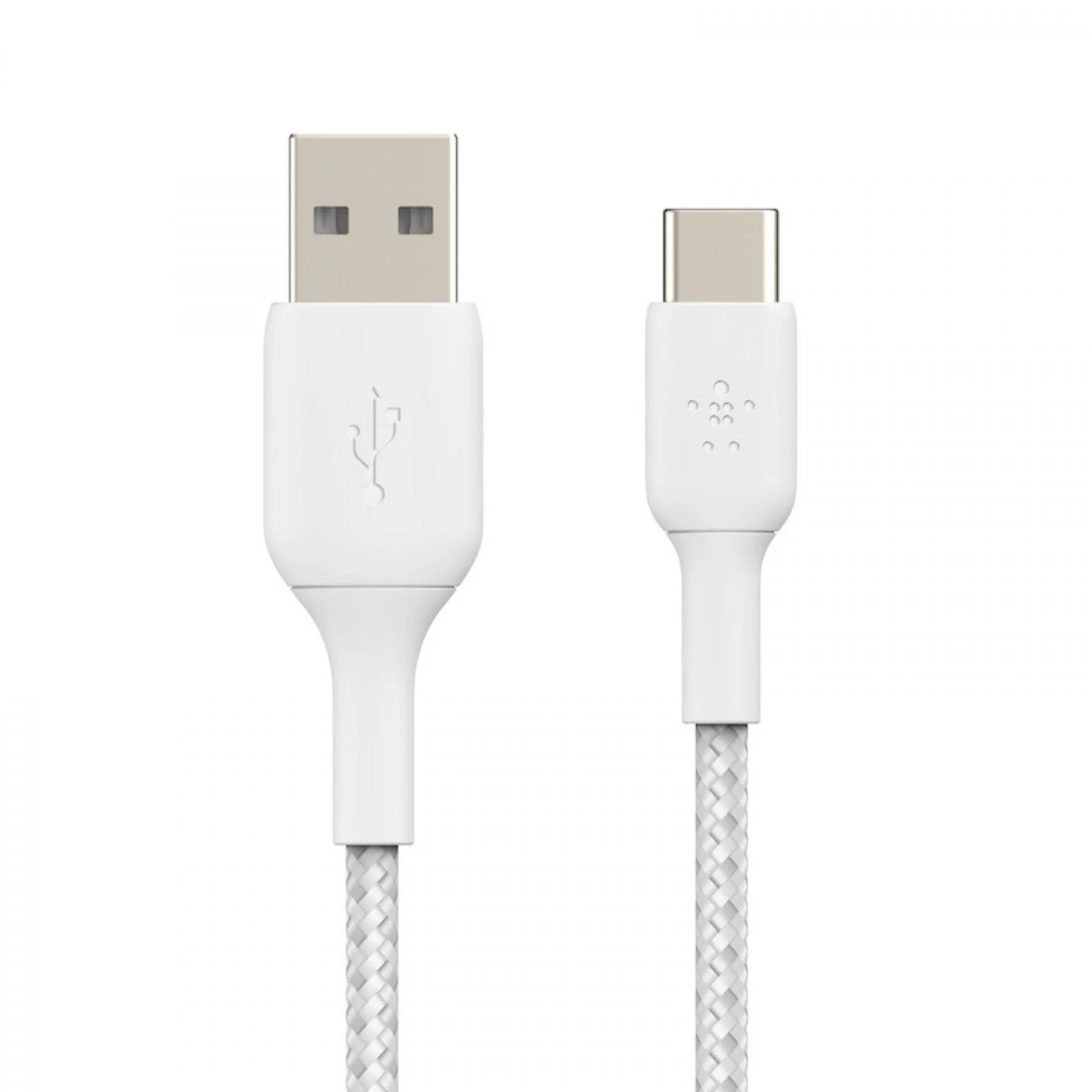 Cabo USB-A para USB-C Belkin BOOST CHARGE Braided 1 m - Branco - Image 3