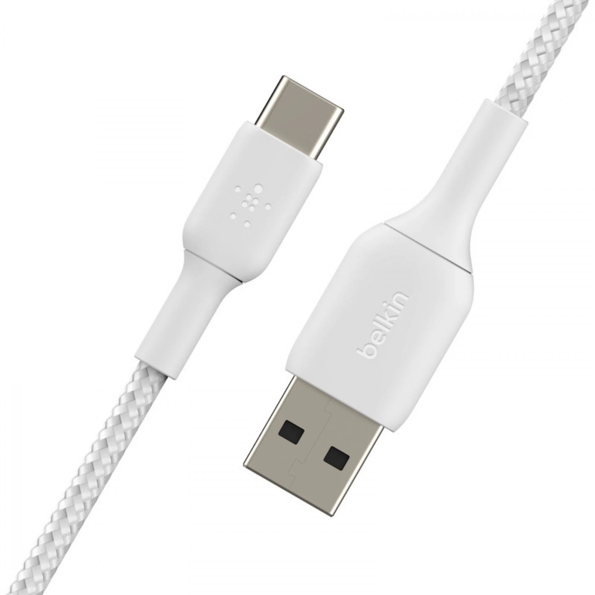 Cabo USB-A para USB-C Belkin BOOST CHARGE Braided 1 m - Branco - Image 4