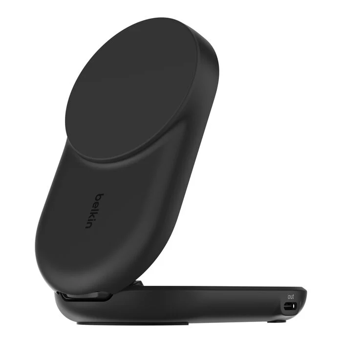 Base de carregamento Belkin UltraCharge  25w Qi2, 2 em 1, USB-C - Preto