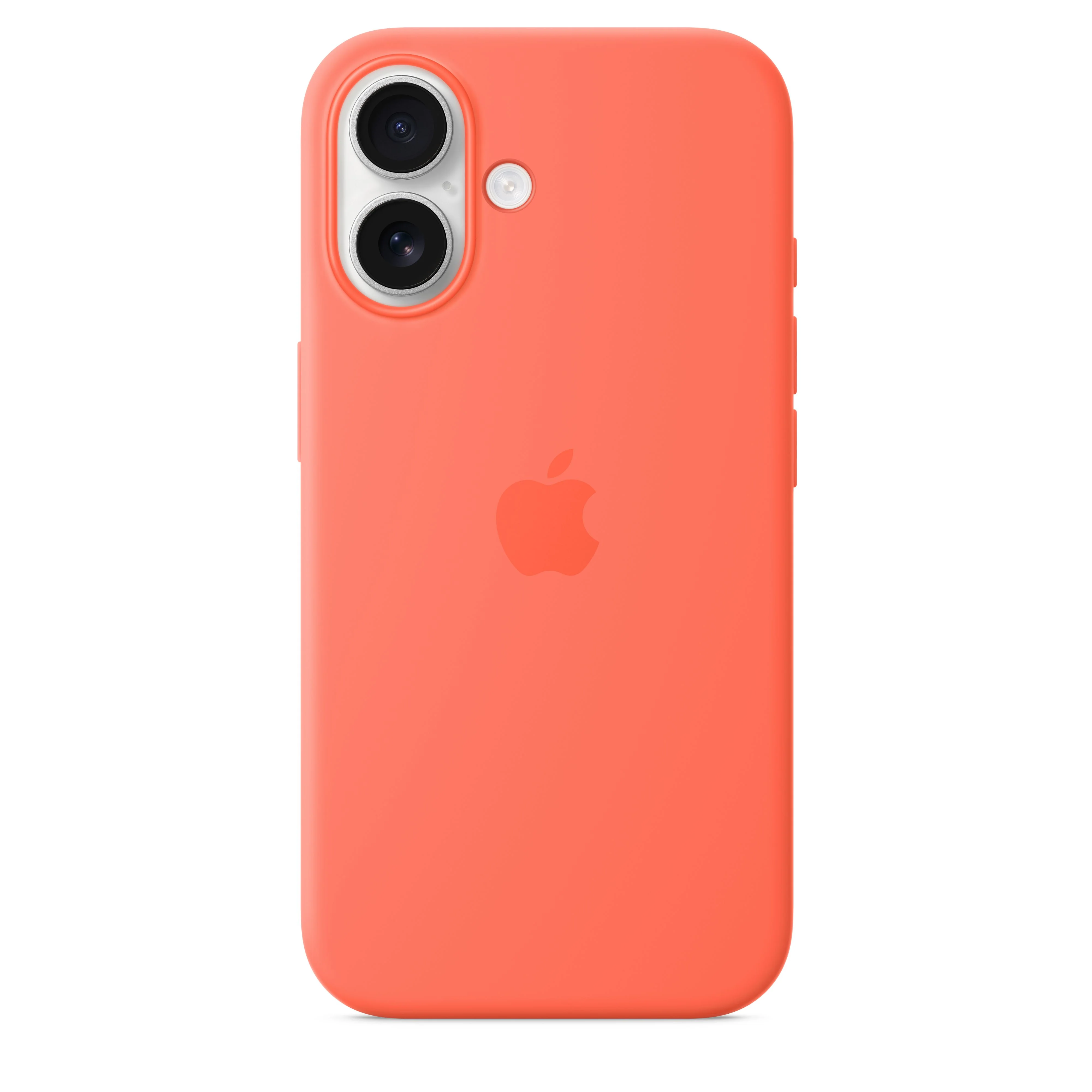 Capa em silicone com MagSafe para iPhone 16 - Tangerina