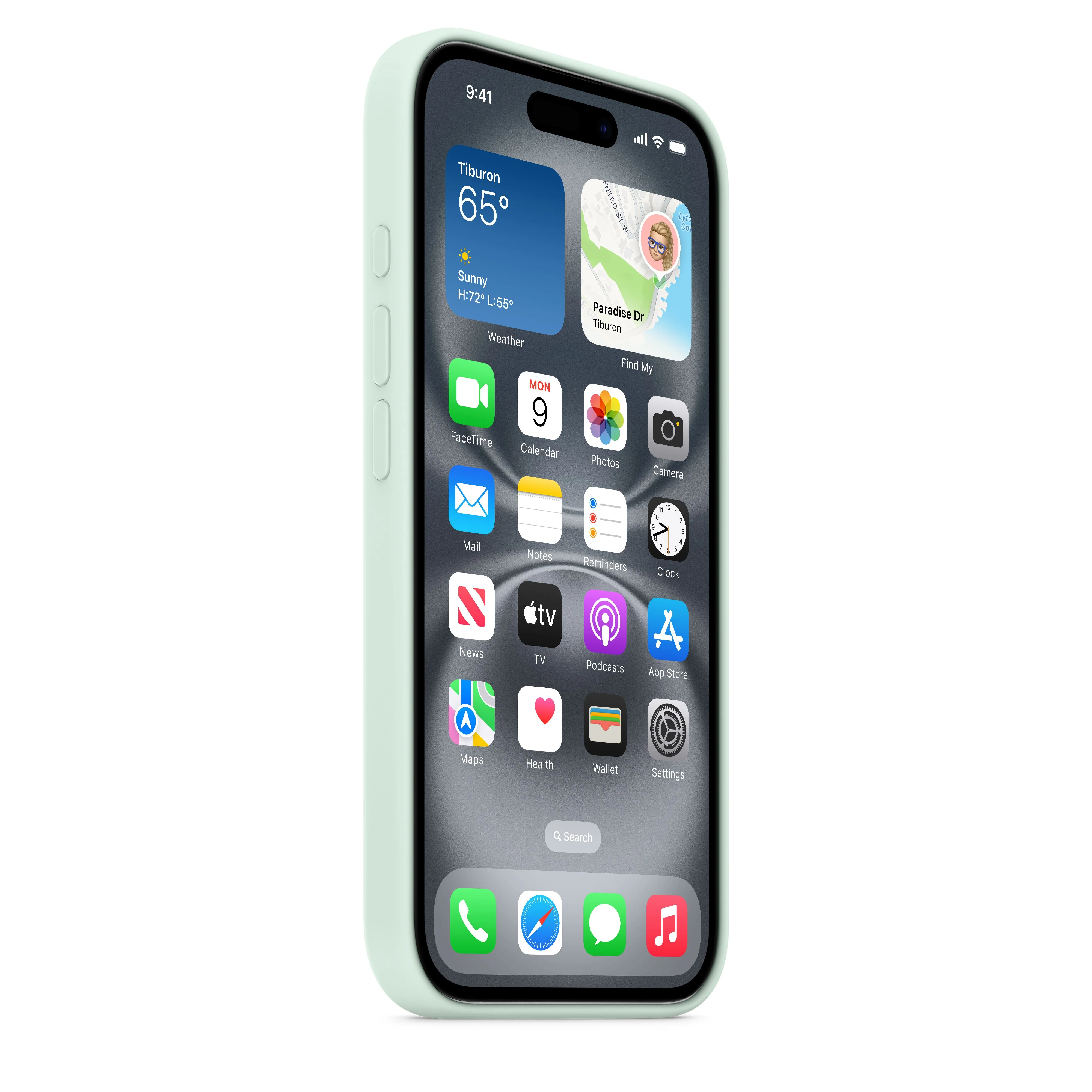 Capa em silicone com MagSafe para iPhone 16 - Água‑marinha - Image 6
