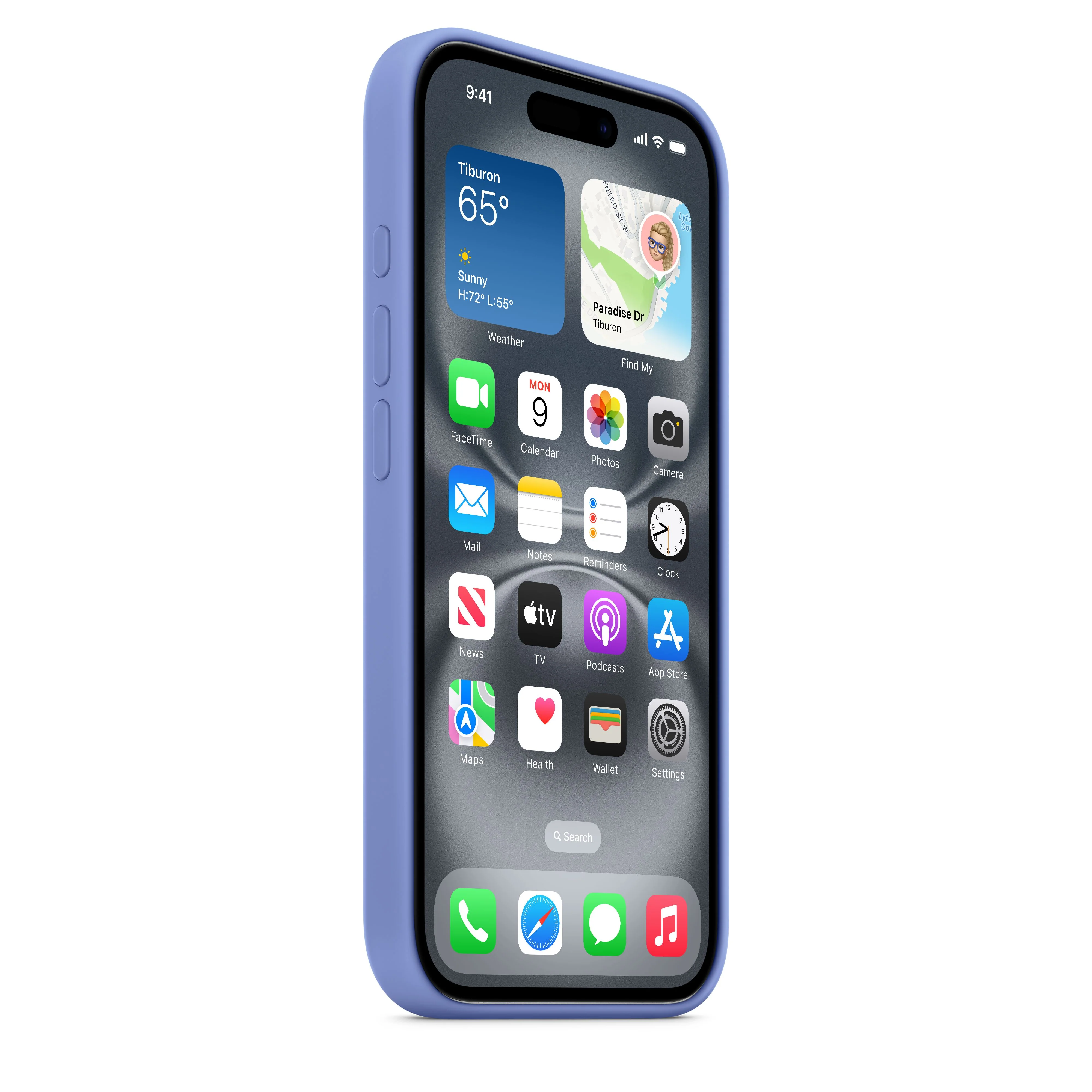 Capa em silicone com MagSafe para iPhone 16 - Azul‑violeta - Image 6