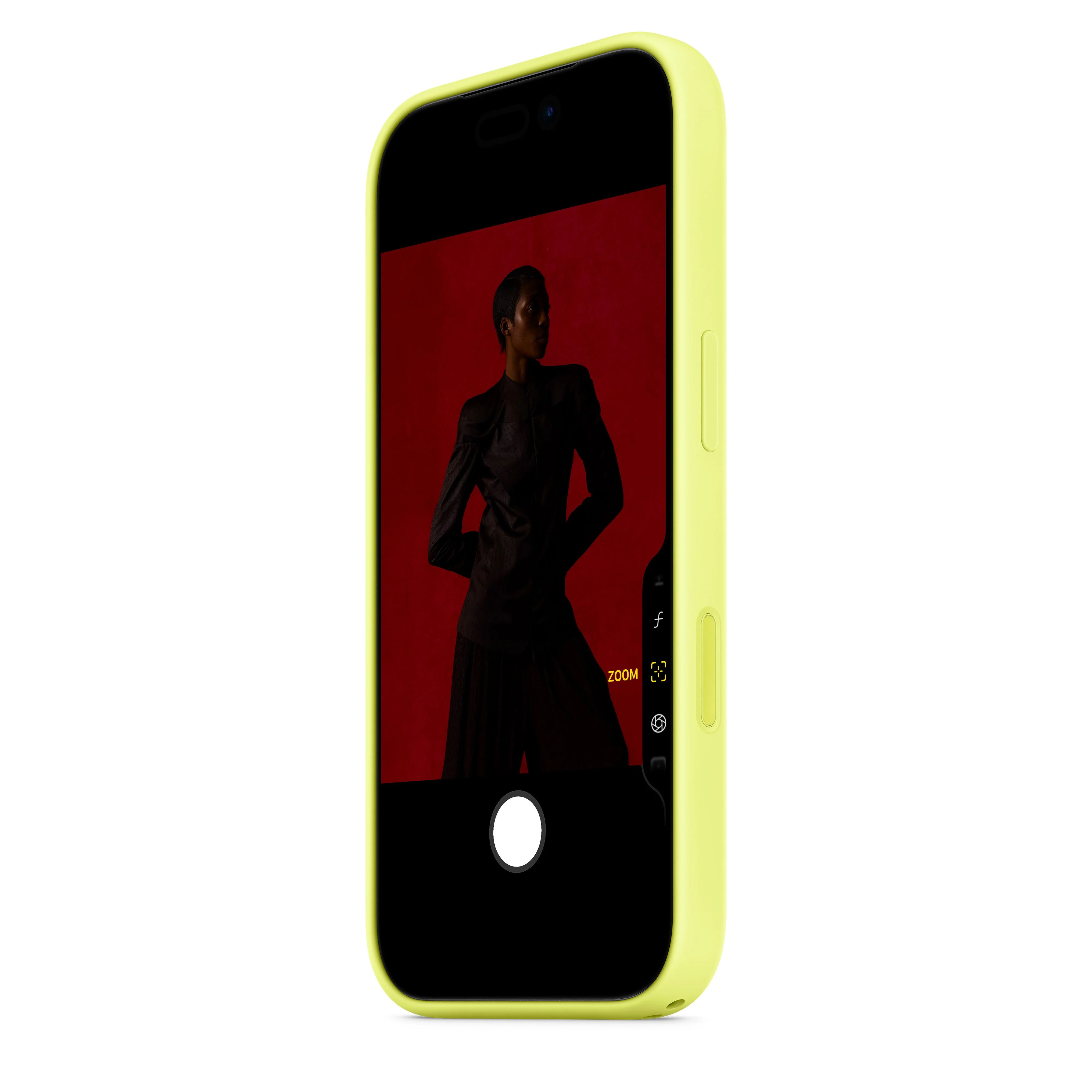 Capa em silicone com MagSafe para iPhone 17 Pro – Amarelo-néon - Image 4