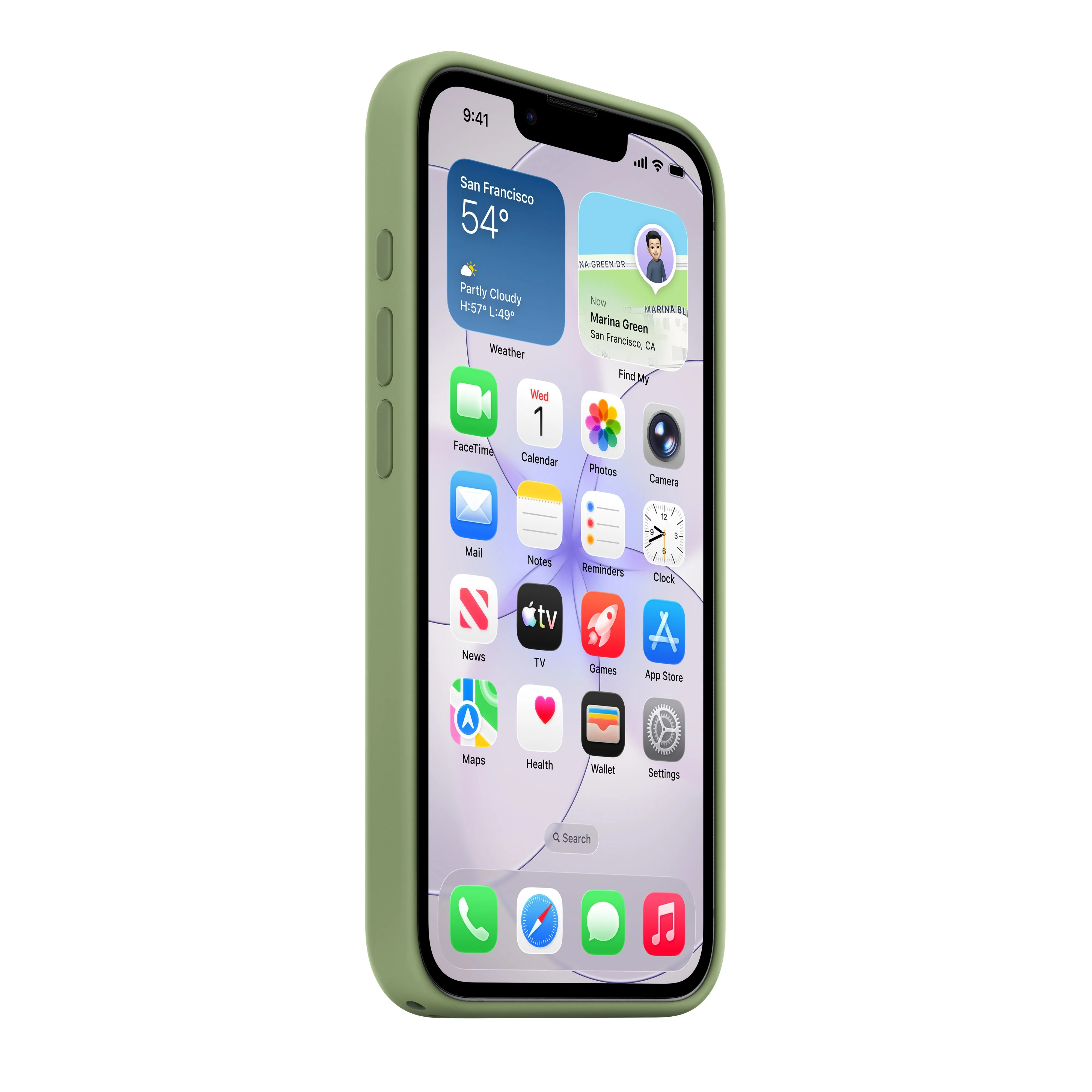 Capa em silicone com MagSafe para iPhone 17e – Musgo‑claro - Image 4