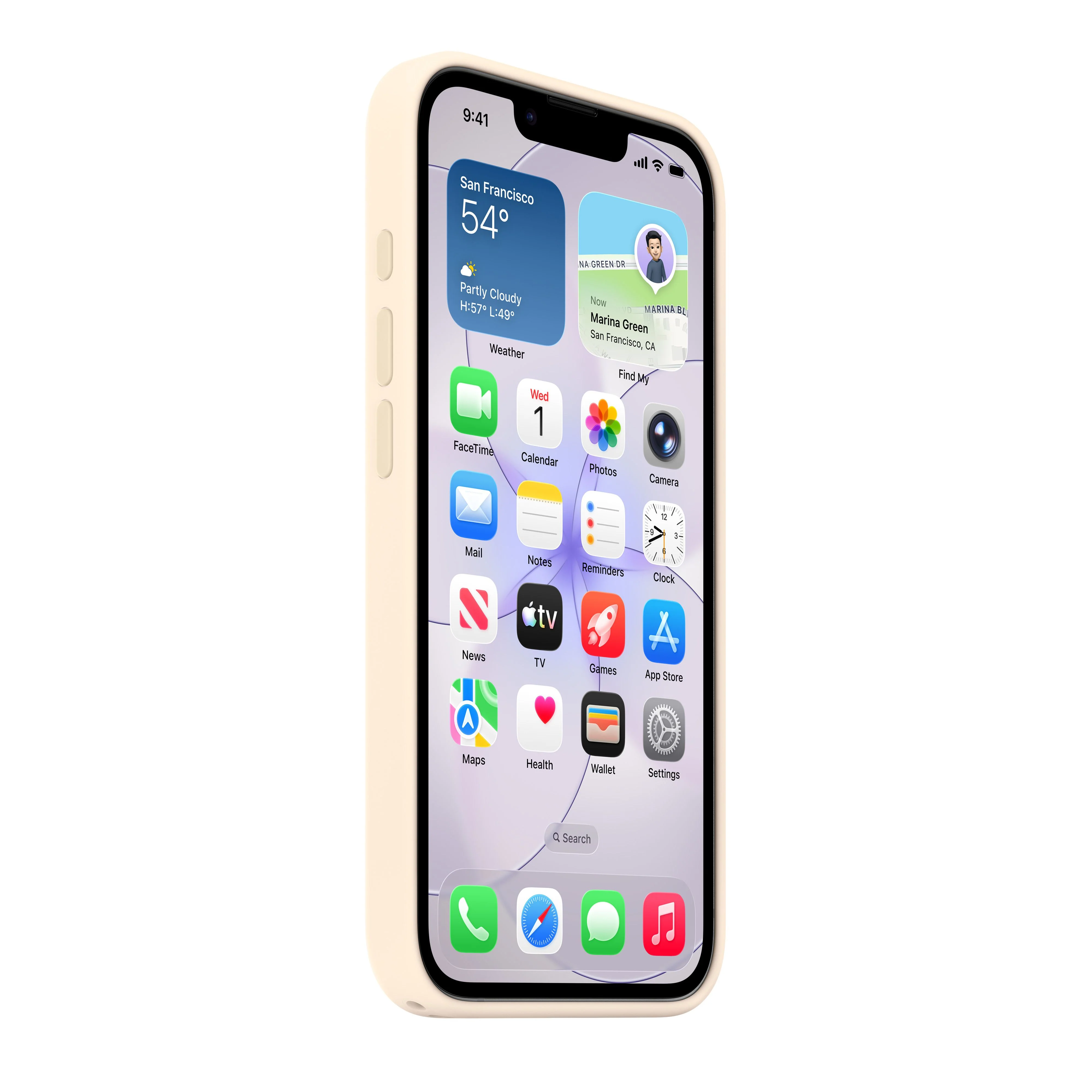 Capa em silicone com MagSafe para iPhone 17e – Baunilha - Image 4