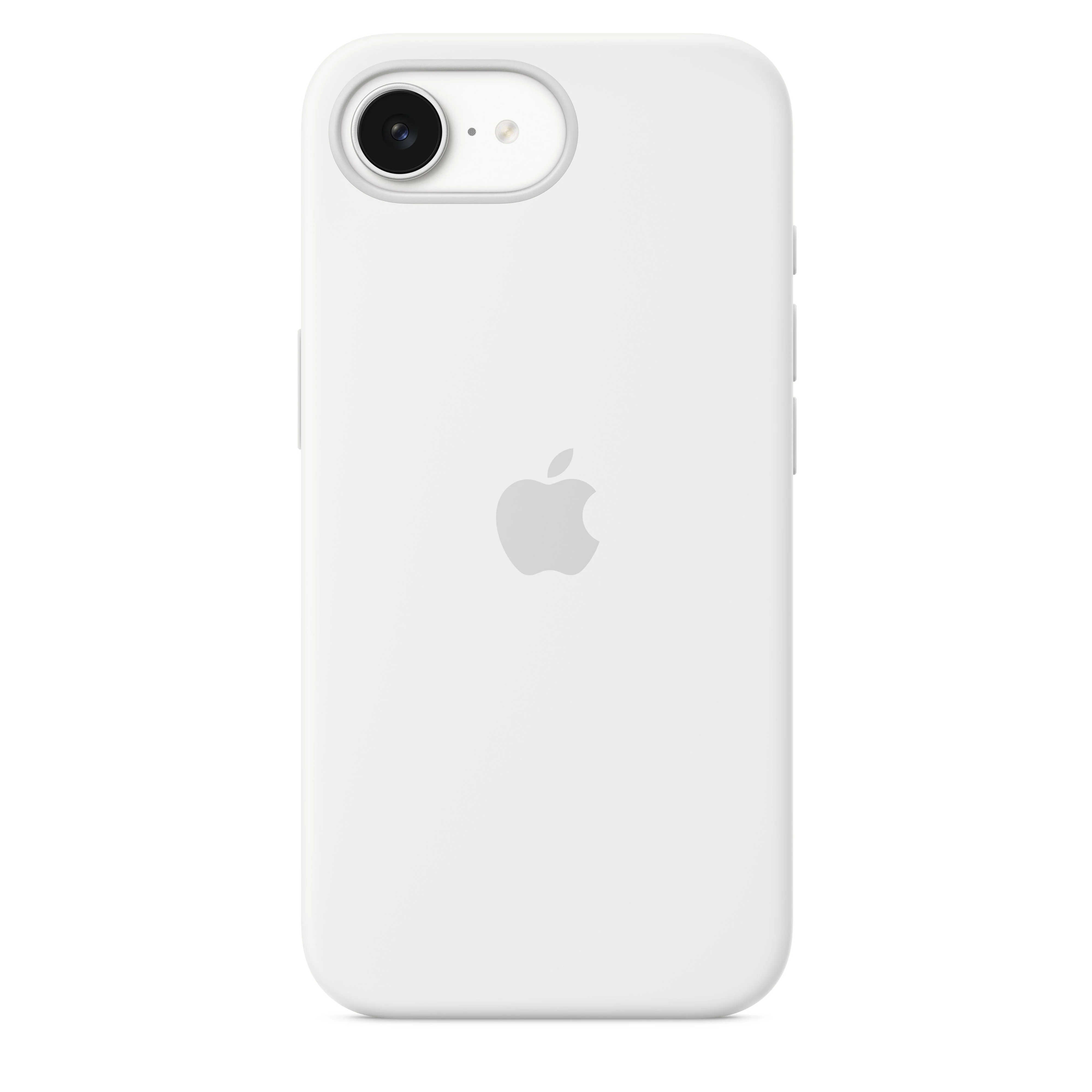 Capa em silicone para iPhone 16e – Branco