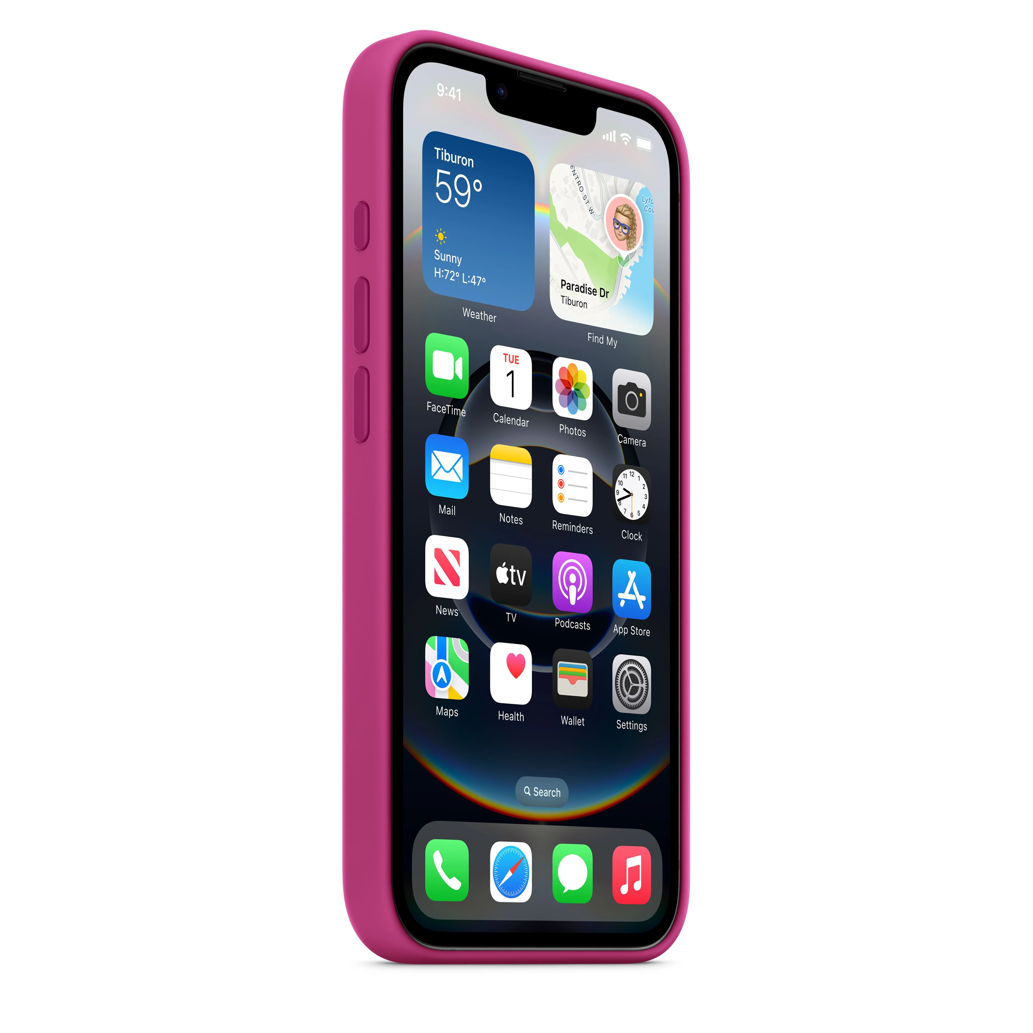Capa em silicone para iPhone 16e – Fúcsia - Image 3