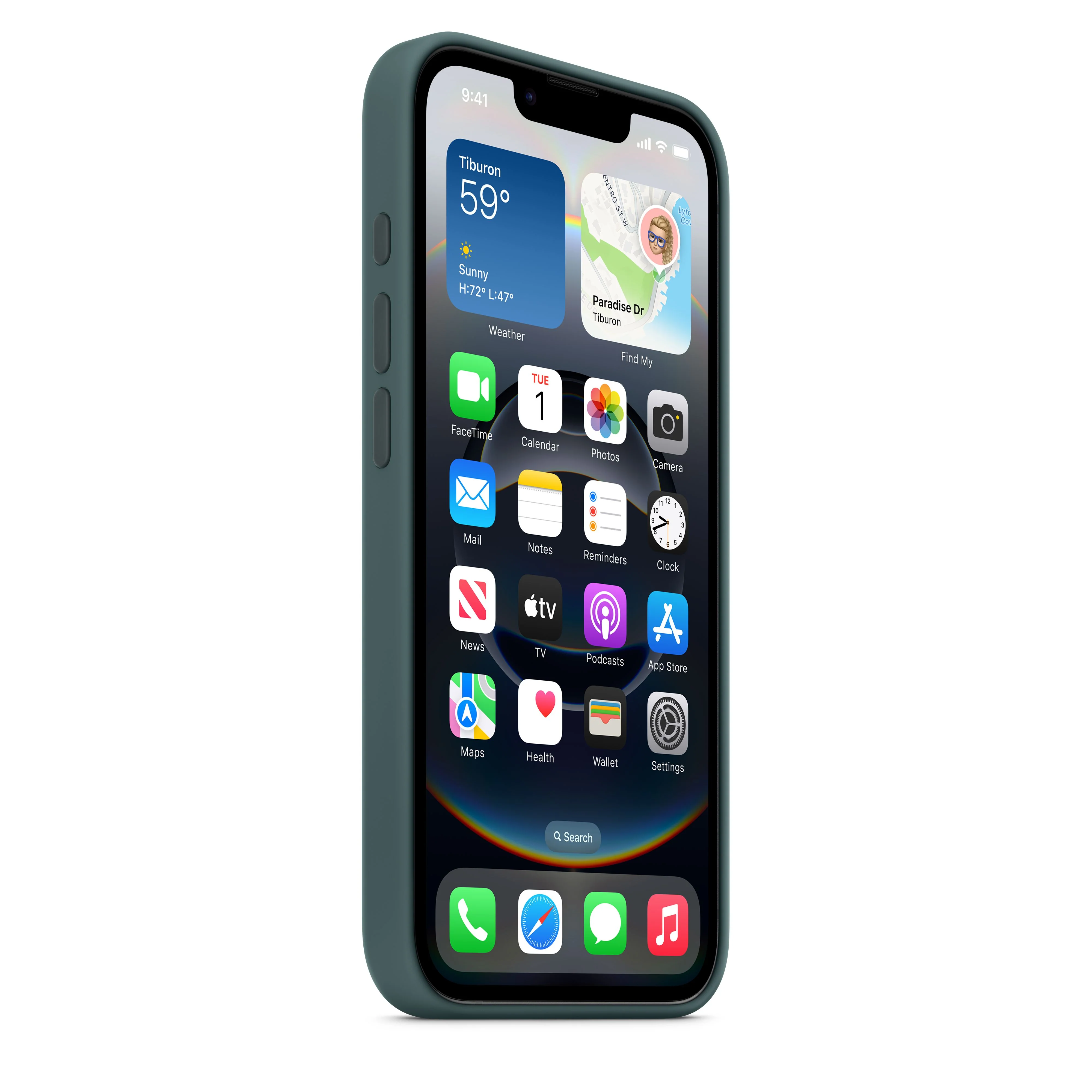 Capa em silicone para iPhone 16e – Verde lago - Image 3