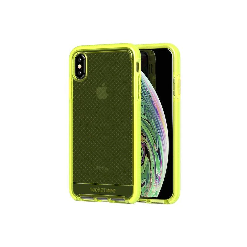 Capa Tech21 Evo Check para iPhone XS Max - Neon Yellow