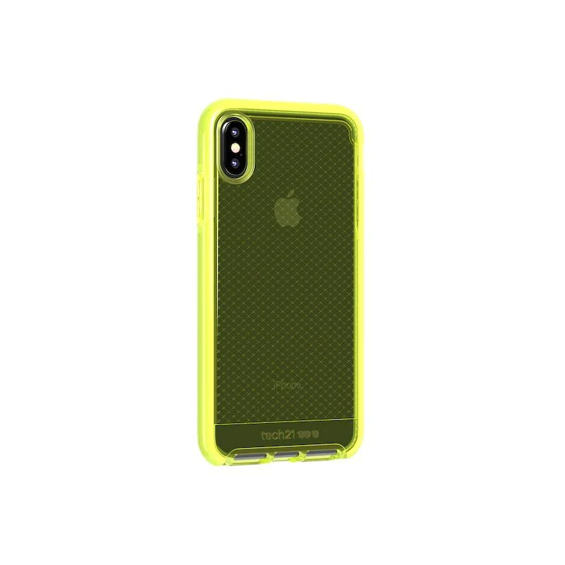 Capa Tech21 Evo Check para iPhone XS Max - Neon Yellow - Image 3