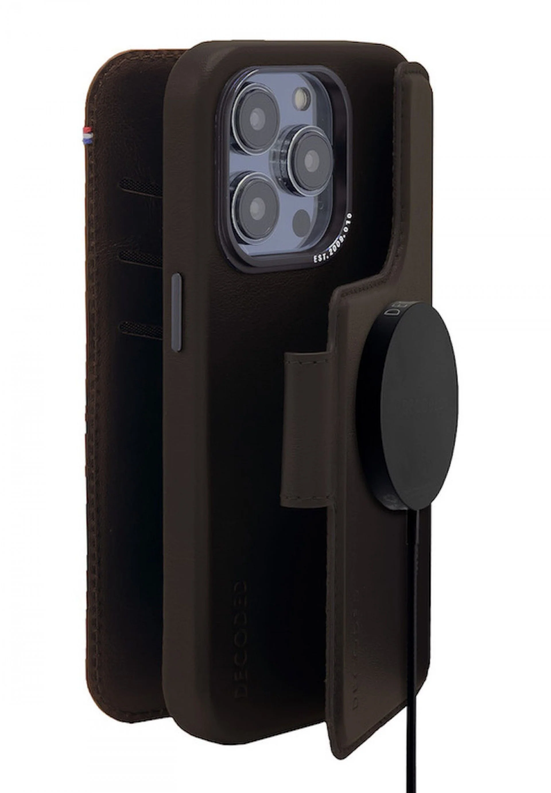 Capa em pele para iPhone 14 Pro Modu Wallet - Castanho - Image 2