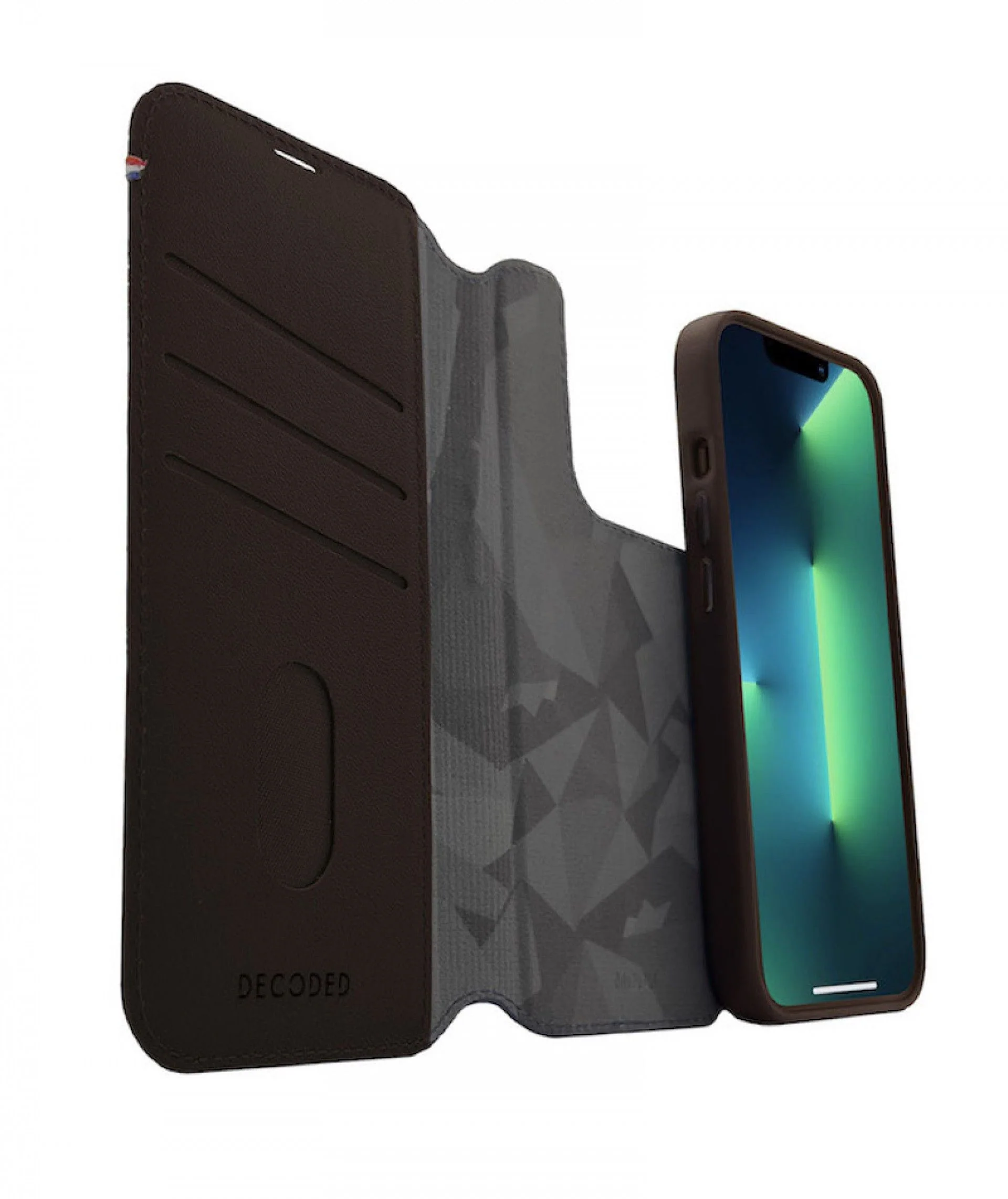 Capa em pele para iPhone 14 Pro Modu Wallet - Castanho - Image 4