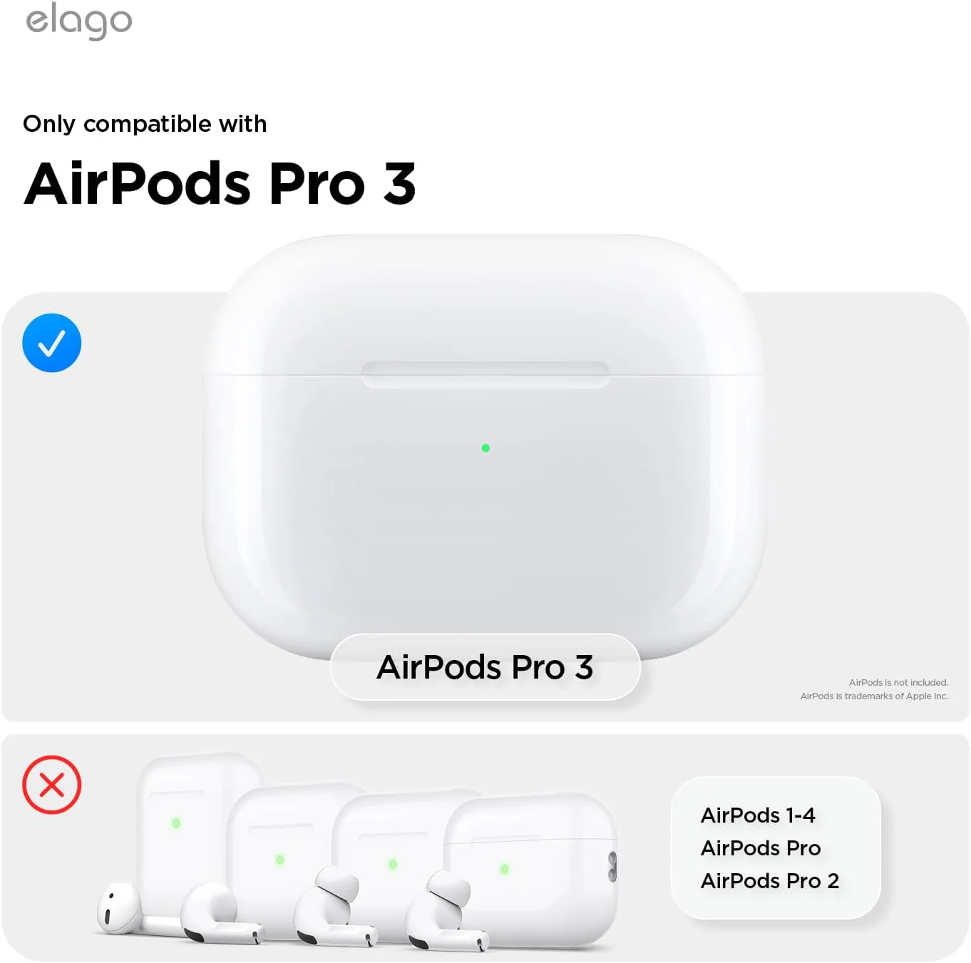 Capa para AirPods Pro 3 + Mosquetão da Elago - Azul - Image 5