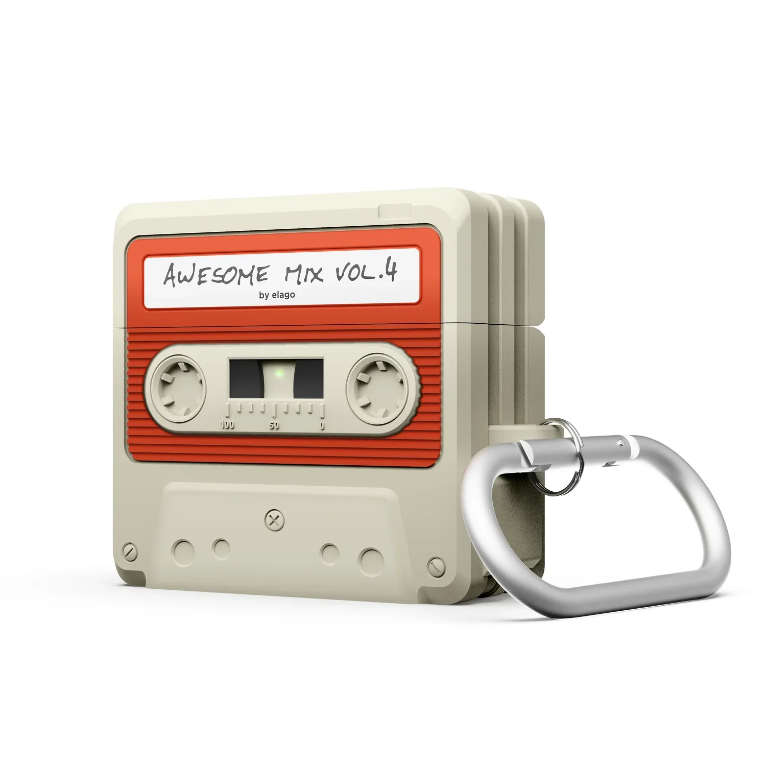 Capa para AirPods 4 retro com mosquetão - Cassete - Image 4