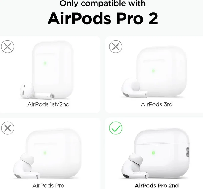 Capa para AirPods Pro 2 silicone com mosquetão - Lavanda - Image 3