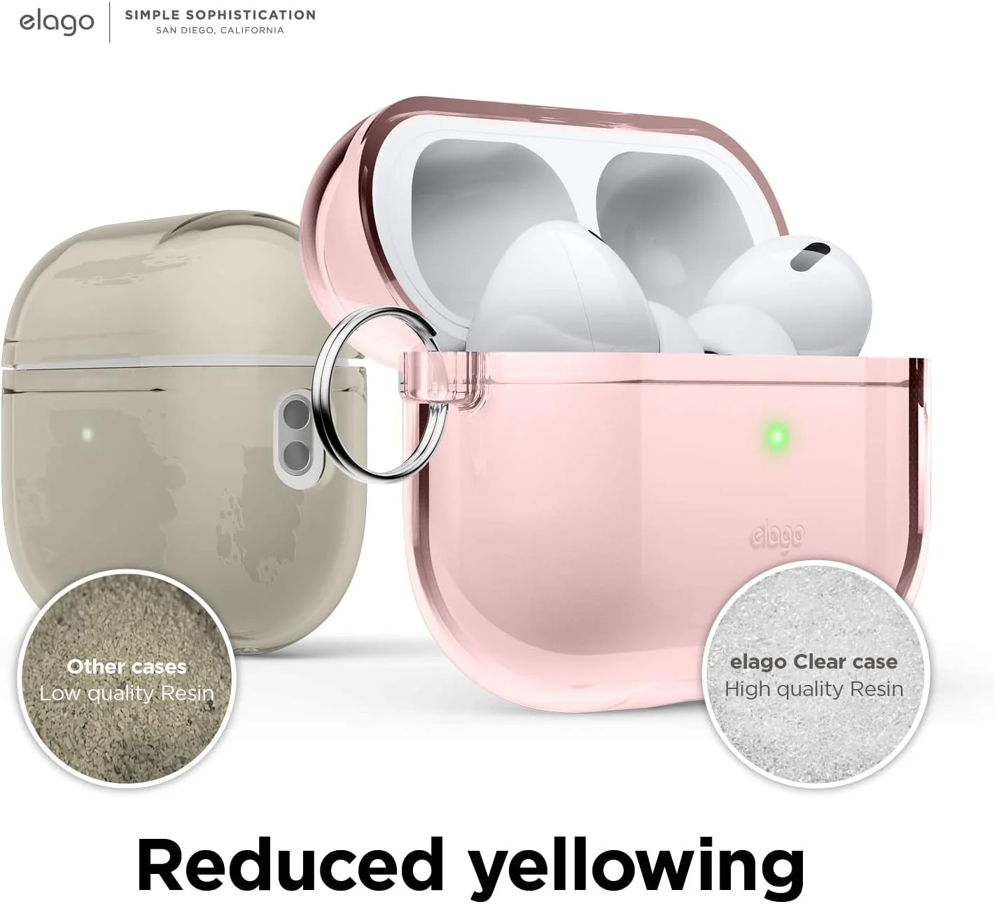 Capa para AirPods 2 TPU com mosquetão - Lovely Pink - Image 3
