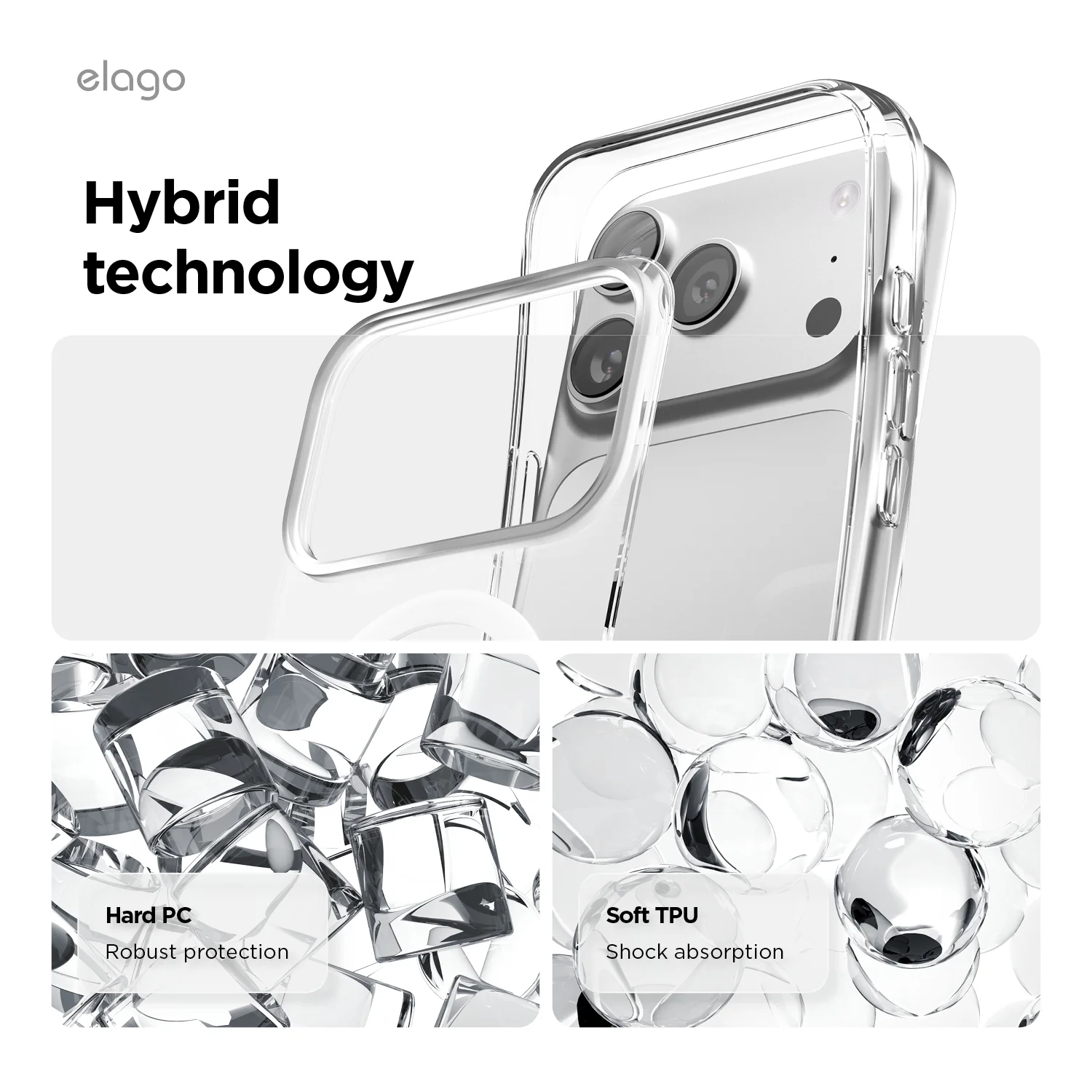 Capa para iPhone 17 Pro Max Hybrid Case - Transparente - Image 6