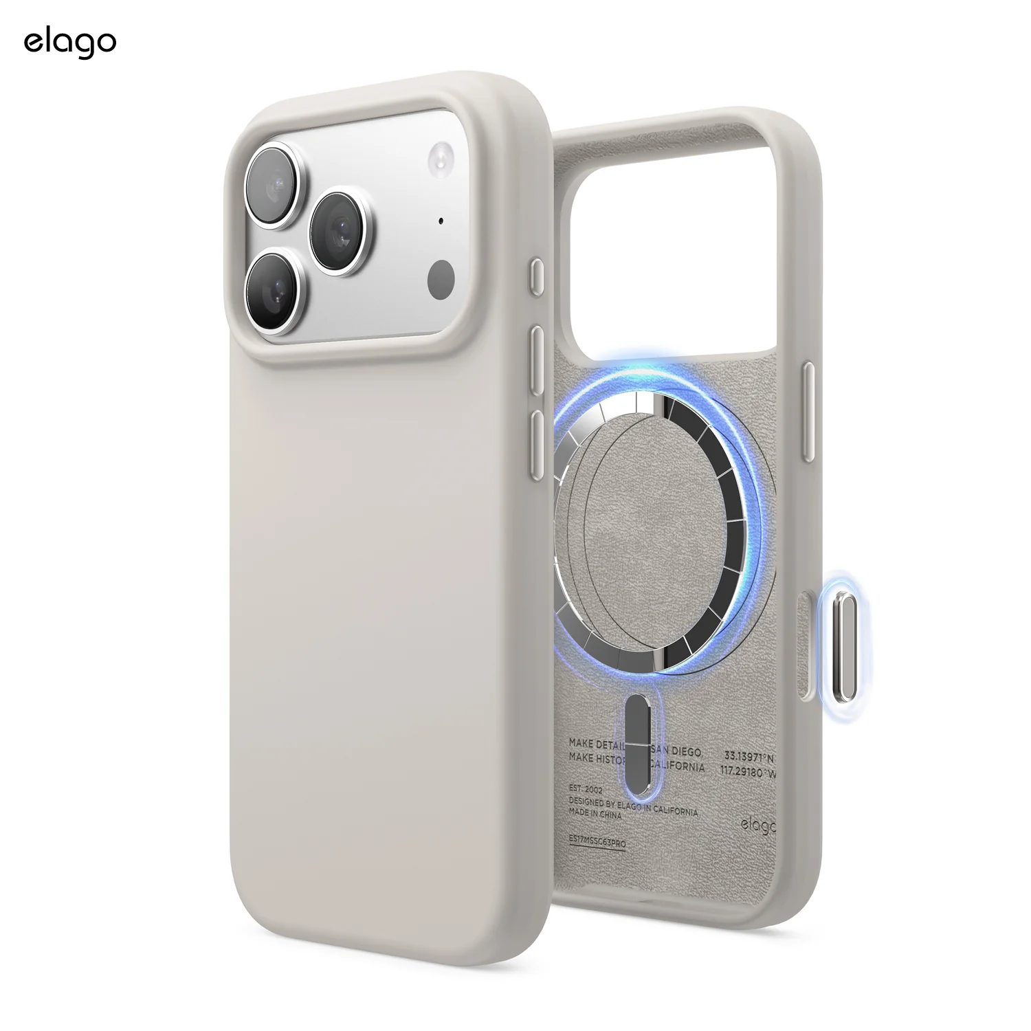Capa para iPhone 17 Pro em silicone -  Pedra