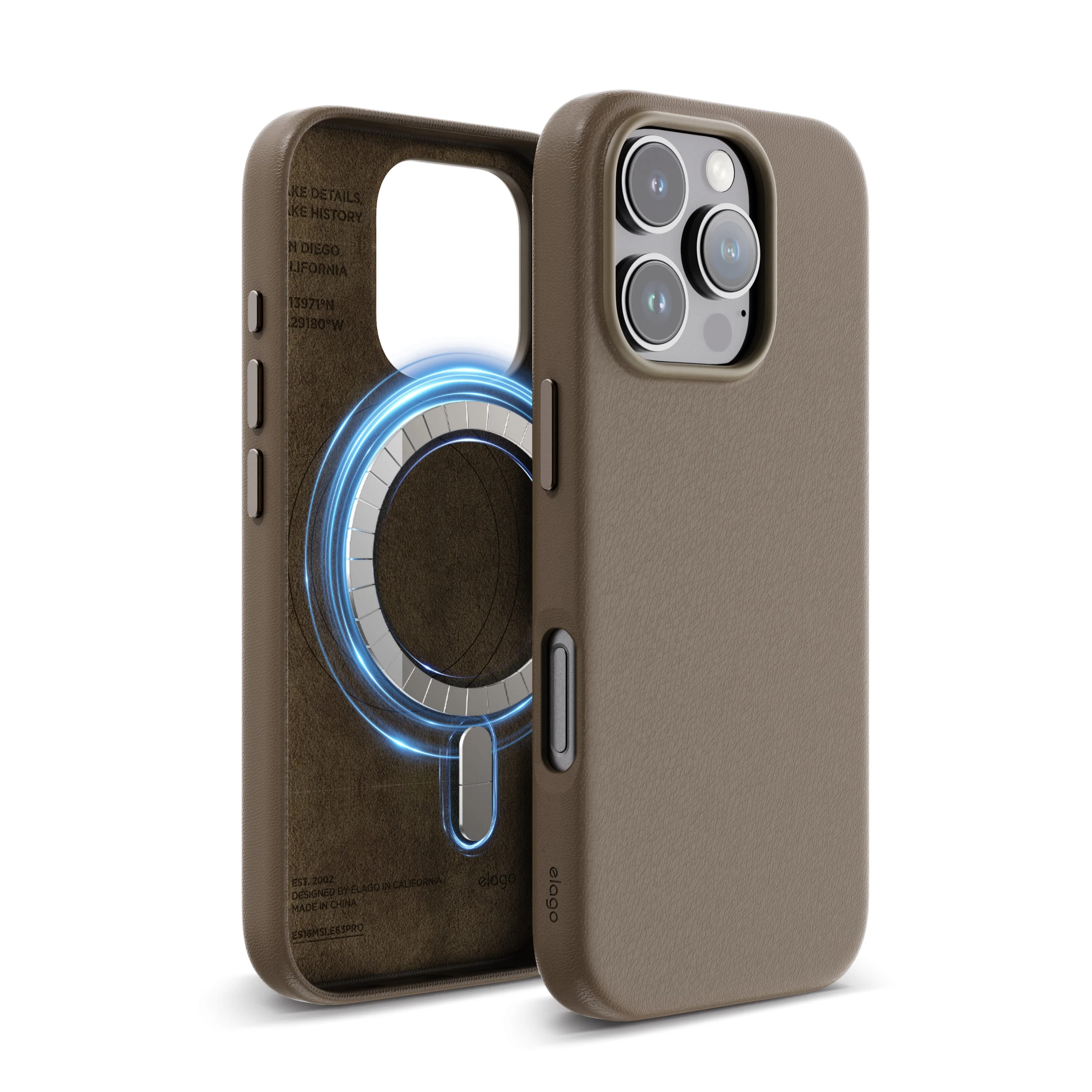 Capa magnética para iPhone 16  Pro Magsafe - Castanho