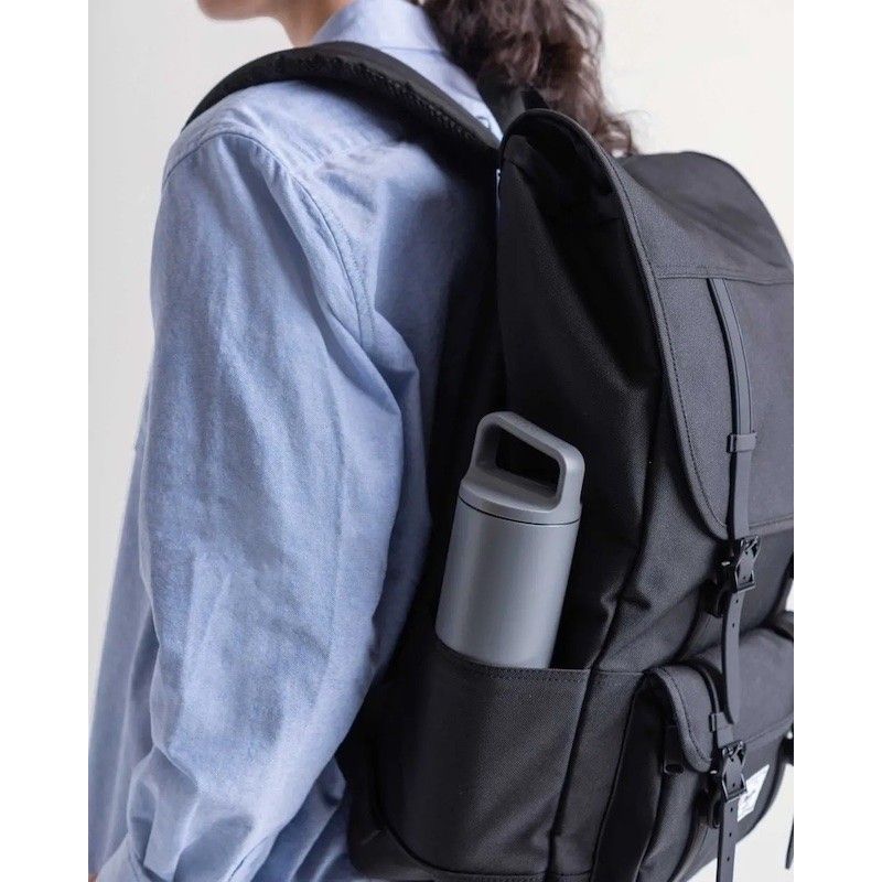 Mochila Herschel Little America 15 (28L) - Raven Crosshatch/Black - Image 3