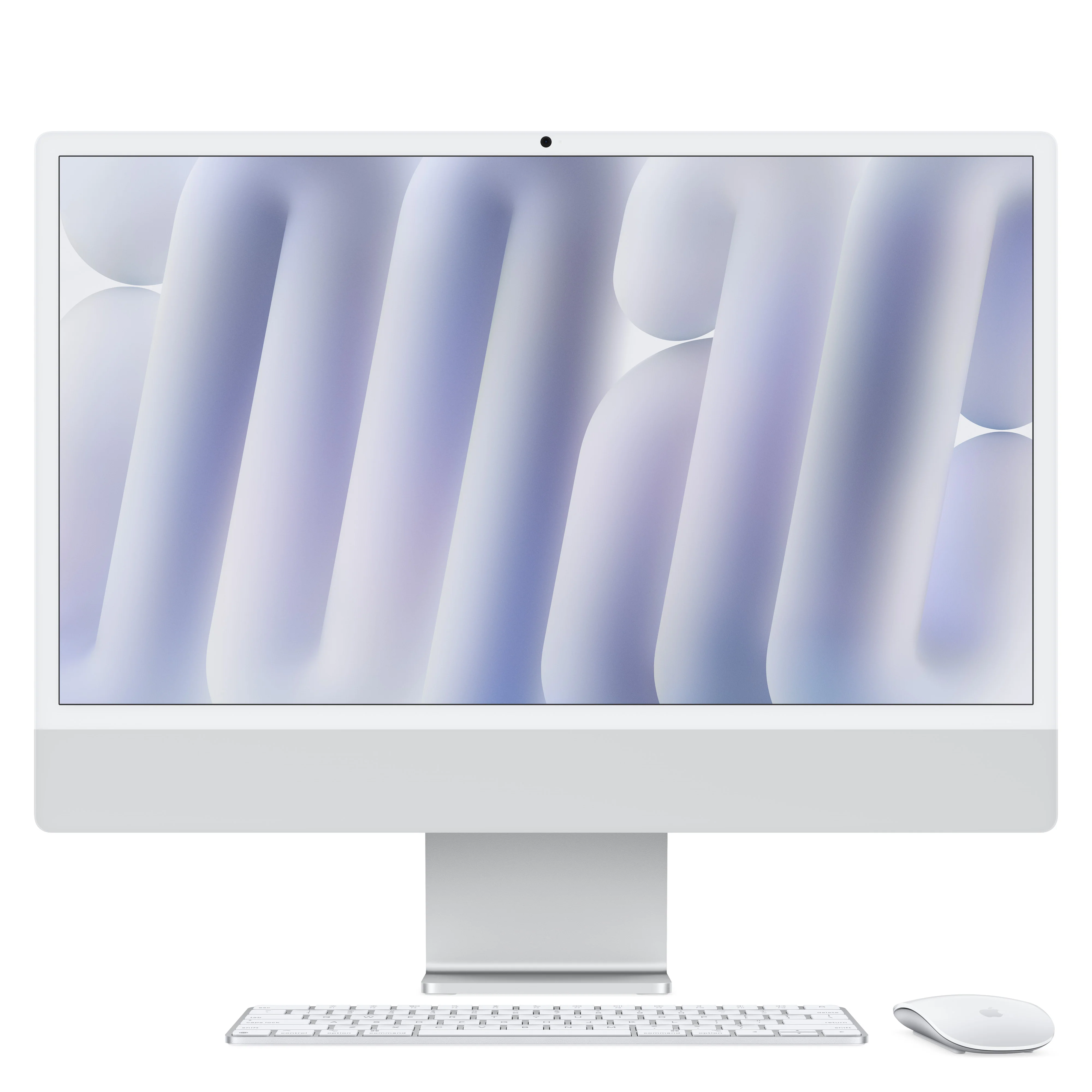 iMac com ecrã Retina 4,5K de 24 polegadas: Processador M4 da Apple com CPU 8‑core e GPU 8‑core, 256 GB SSD - Prateado