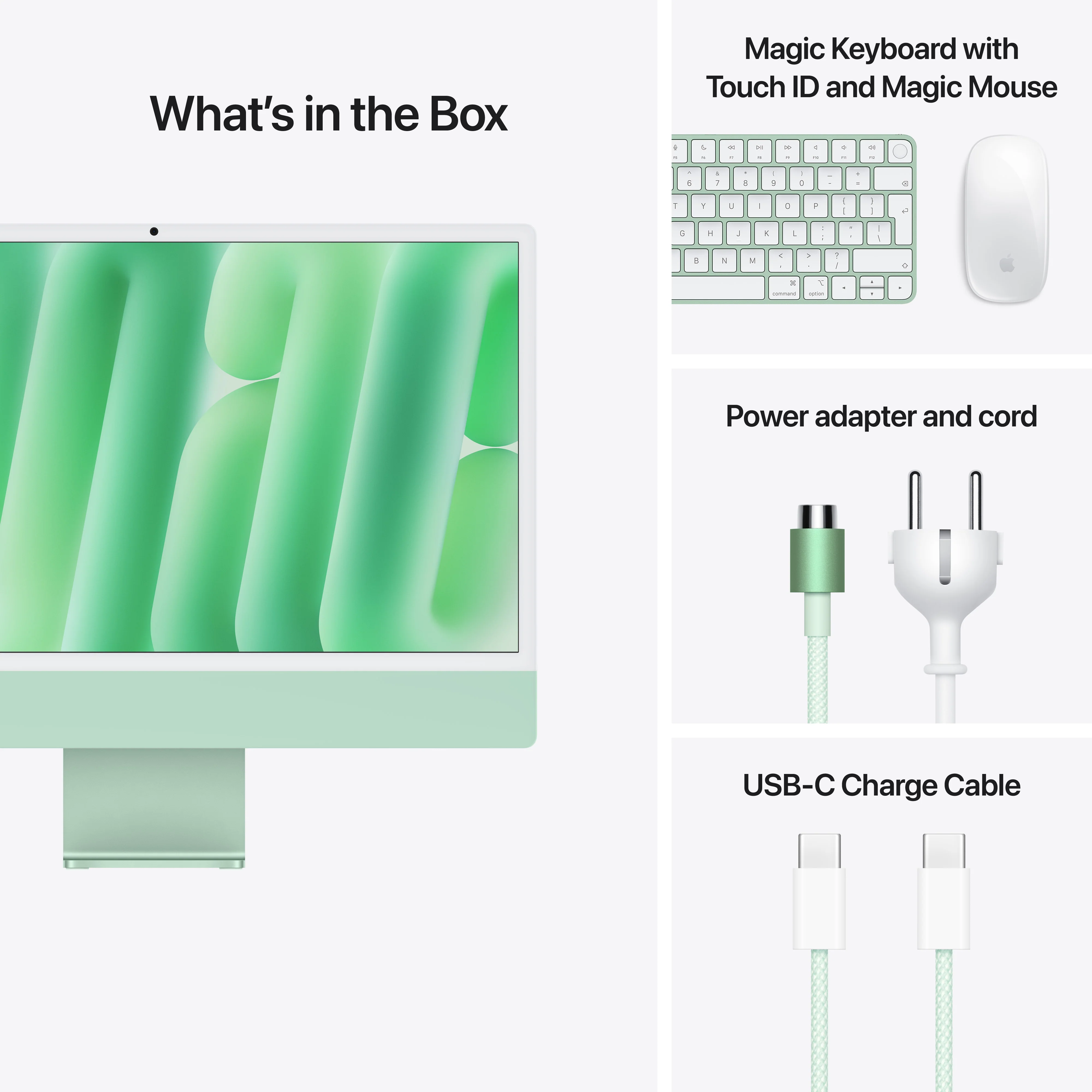 iMac com ecrã Retina 4,5K de 24 polegadas: Processador M4 da Apple com CPU 10‑core e GPU 10‑core, 512 GB SSD - Verde - Image 9