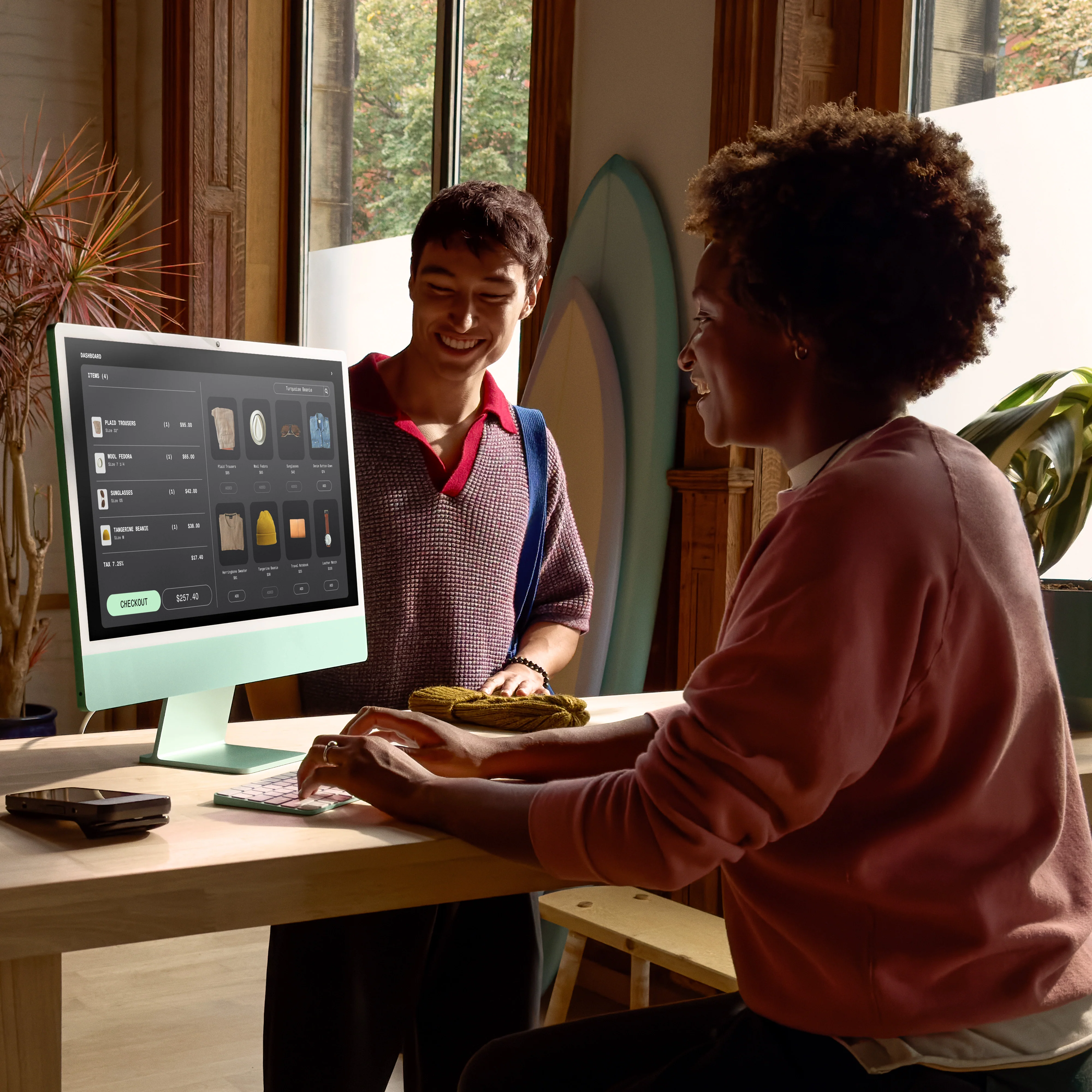 iMac com ecrã Retina 4,5K de 24 polegadas: Processador M4 da Apple com CPU 10‑core e GPU 10‑core, 256 GB SSD - Azul - Image 8