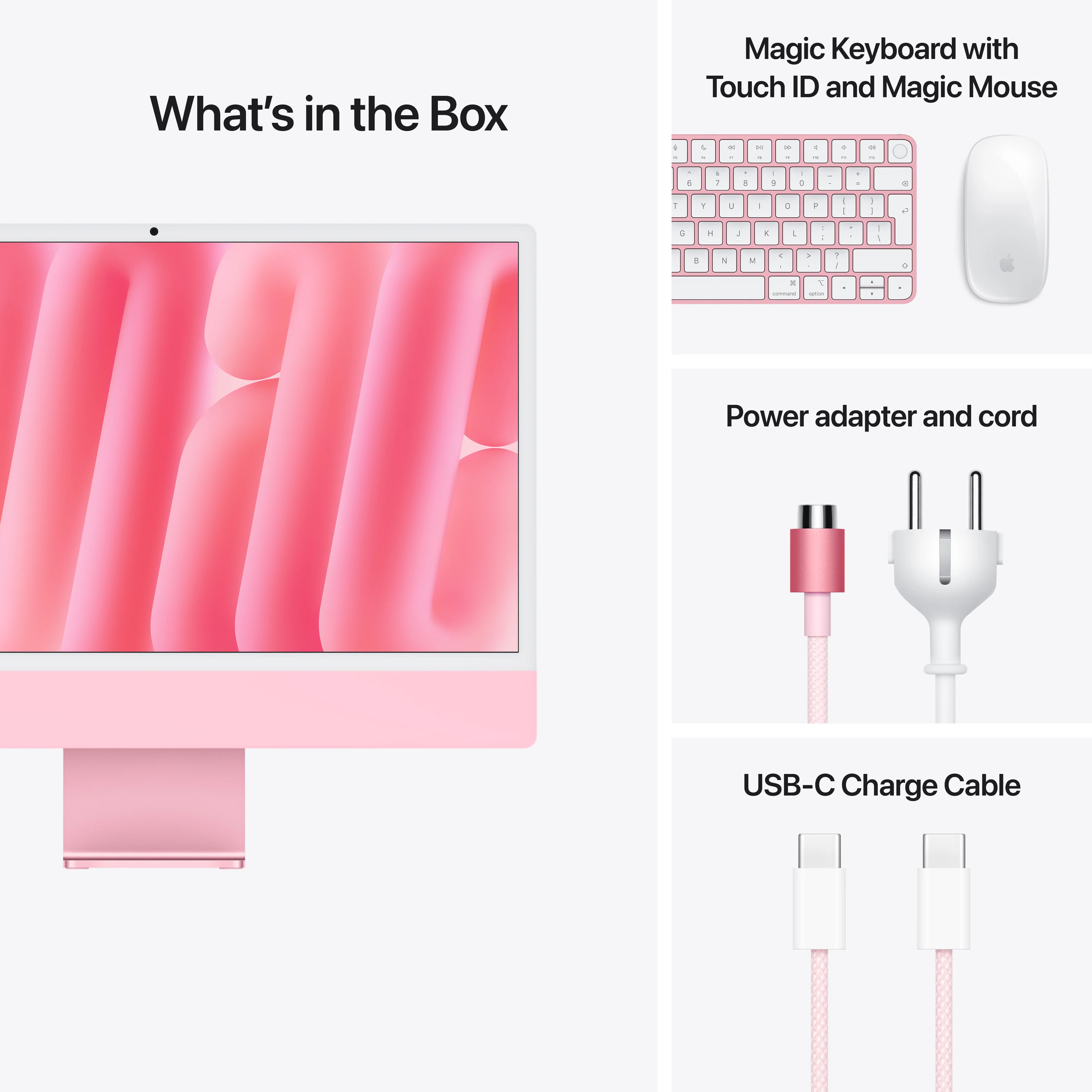 iMac com ecrã Retina 4,5K de 24 polegadas: Processador M4 da Apple com CPU 10‑core e GPU 10‑core, 256 GB SSD - Rosa - Image 9