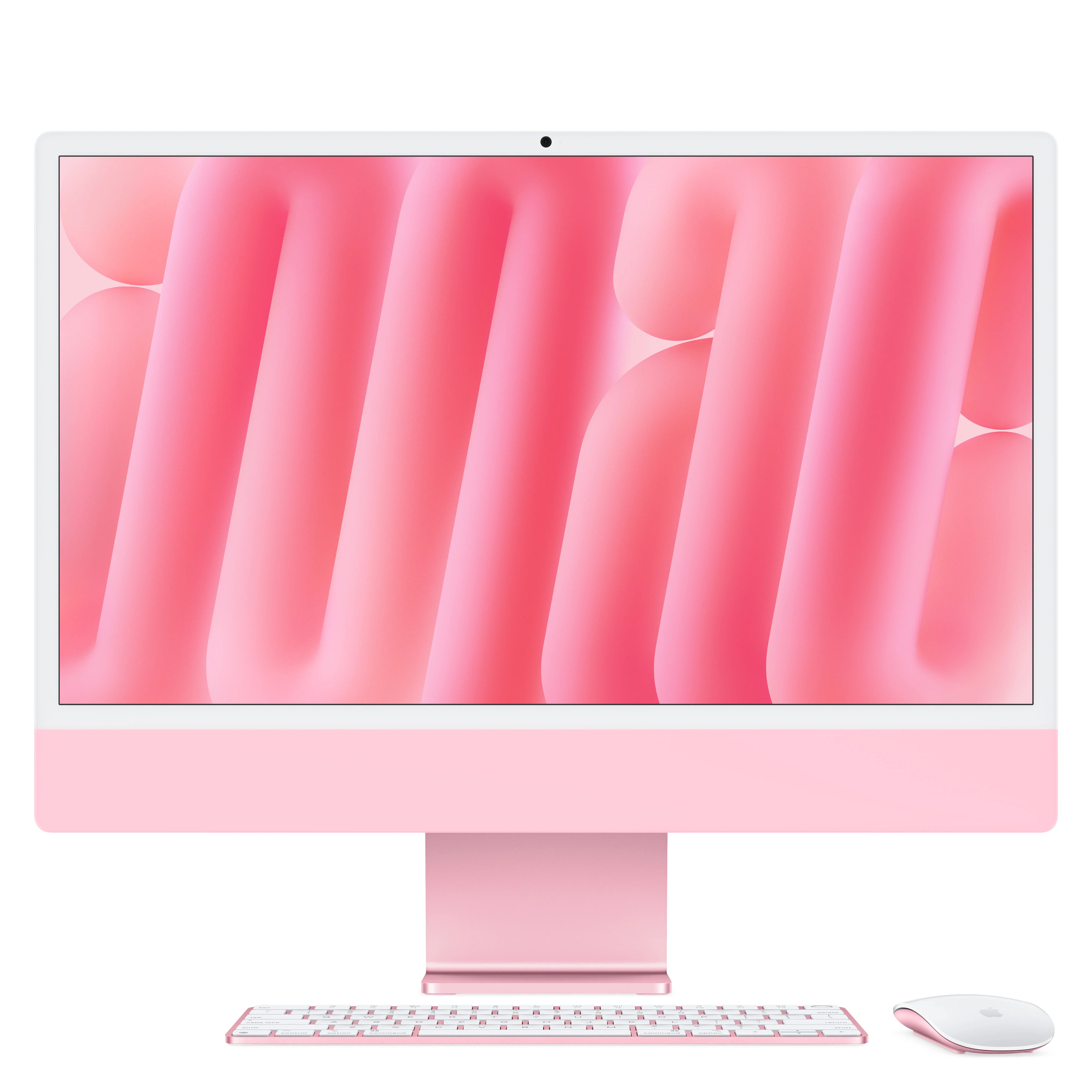 iMac com ecrã Retina 4,5K de 24 polegadas: Processador M4 da Apple com CPU 10‑core e GPU 10‑core, 512 GB SSD - Rosa