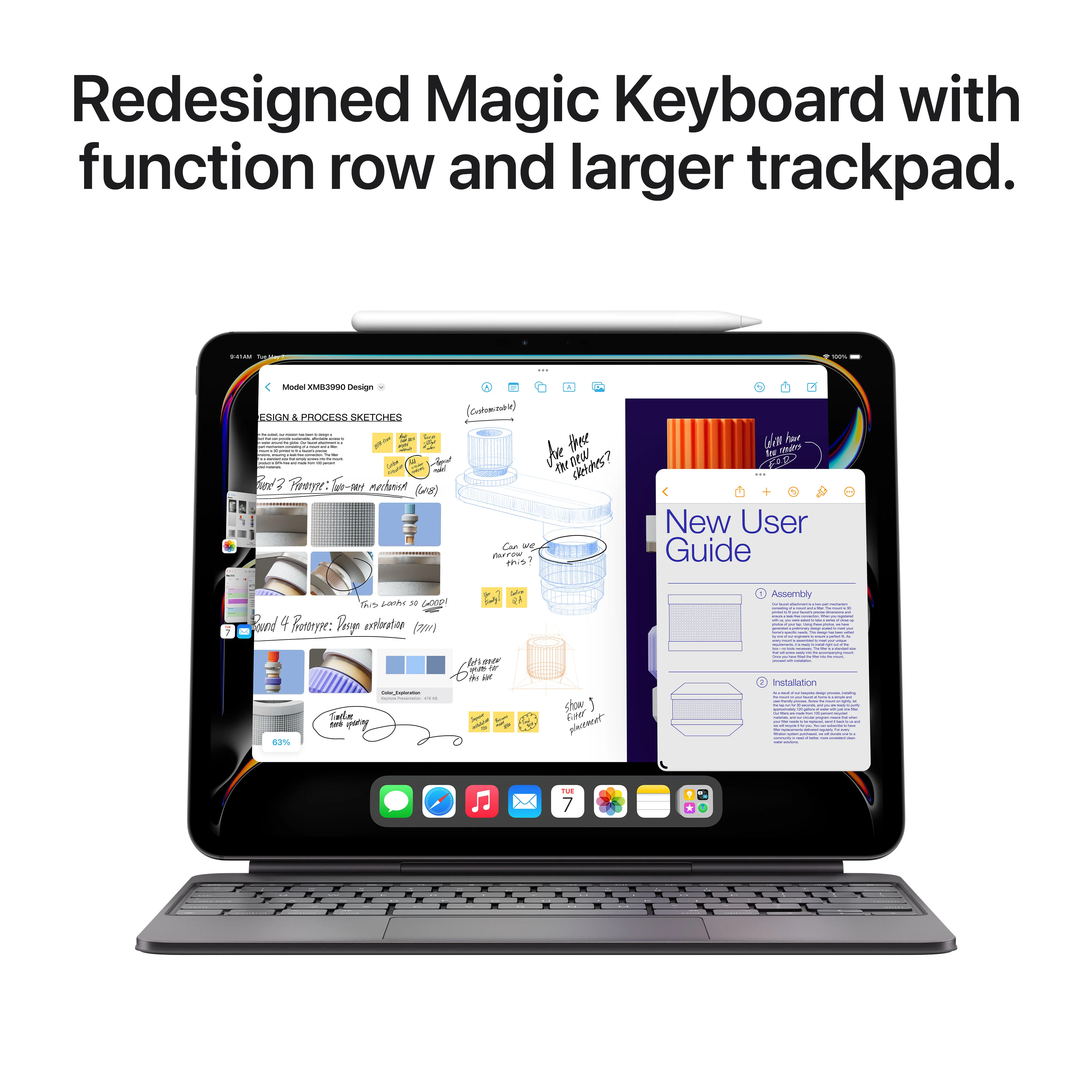 iPad Pro Wi-Fi de 13 polegadas Wi-Fi + Cellular 2 TB Vidro padrão - Prateado (M4) - Image 8
