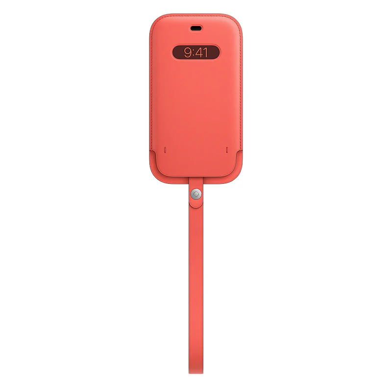 Bolsa em pele com MagSafe para iPhone 12|12 Pro - Rosa cítrico - Image 2