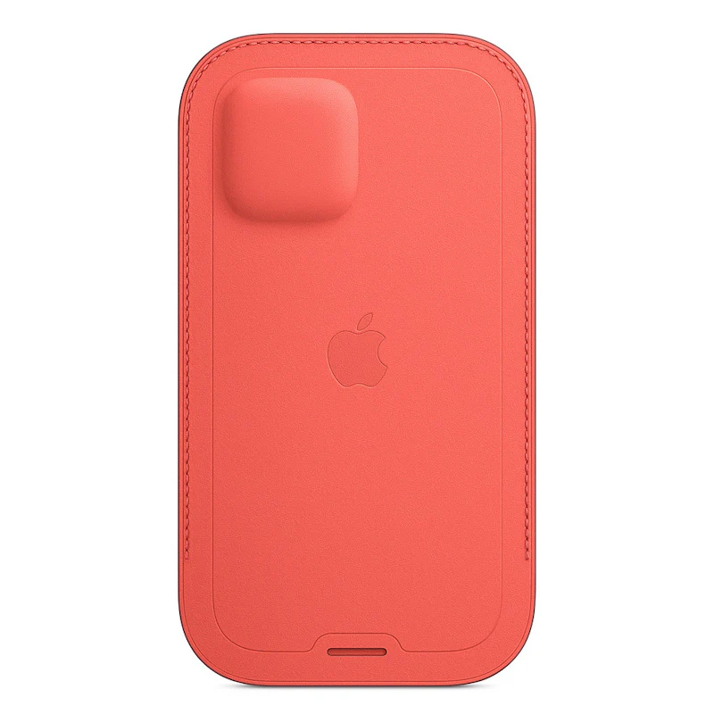 Bolsa em pele com MagSafe para iPhone 12|12 Pro - Rosa cítrico - Image 3