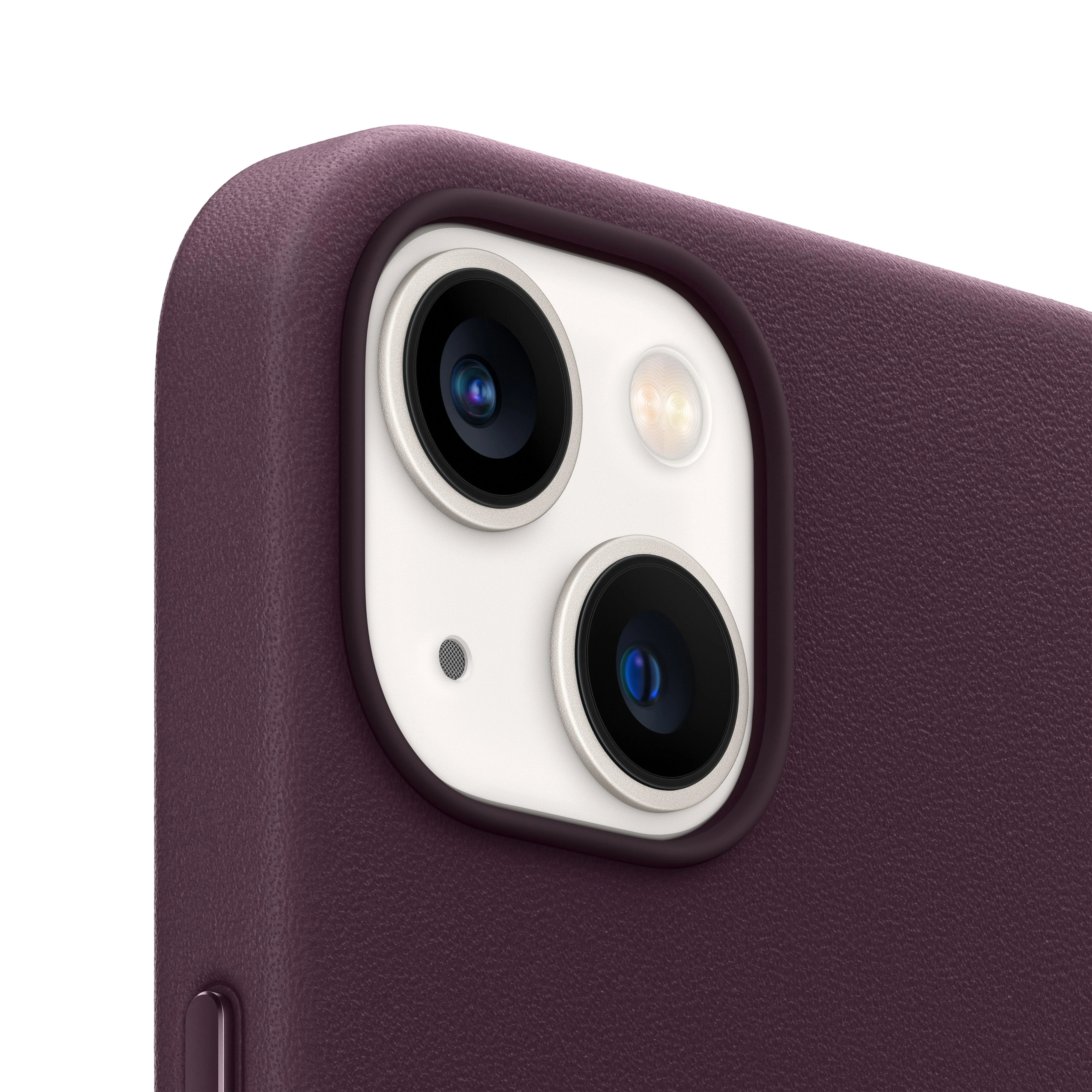 iPhone 13 mini Leather Case with MagSafe - Dark Cherry - Image 3