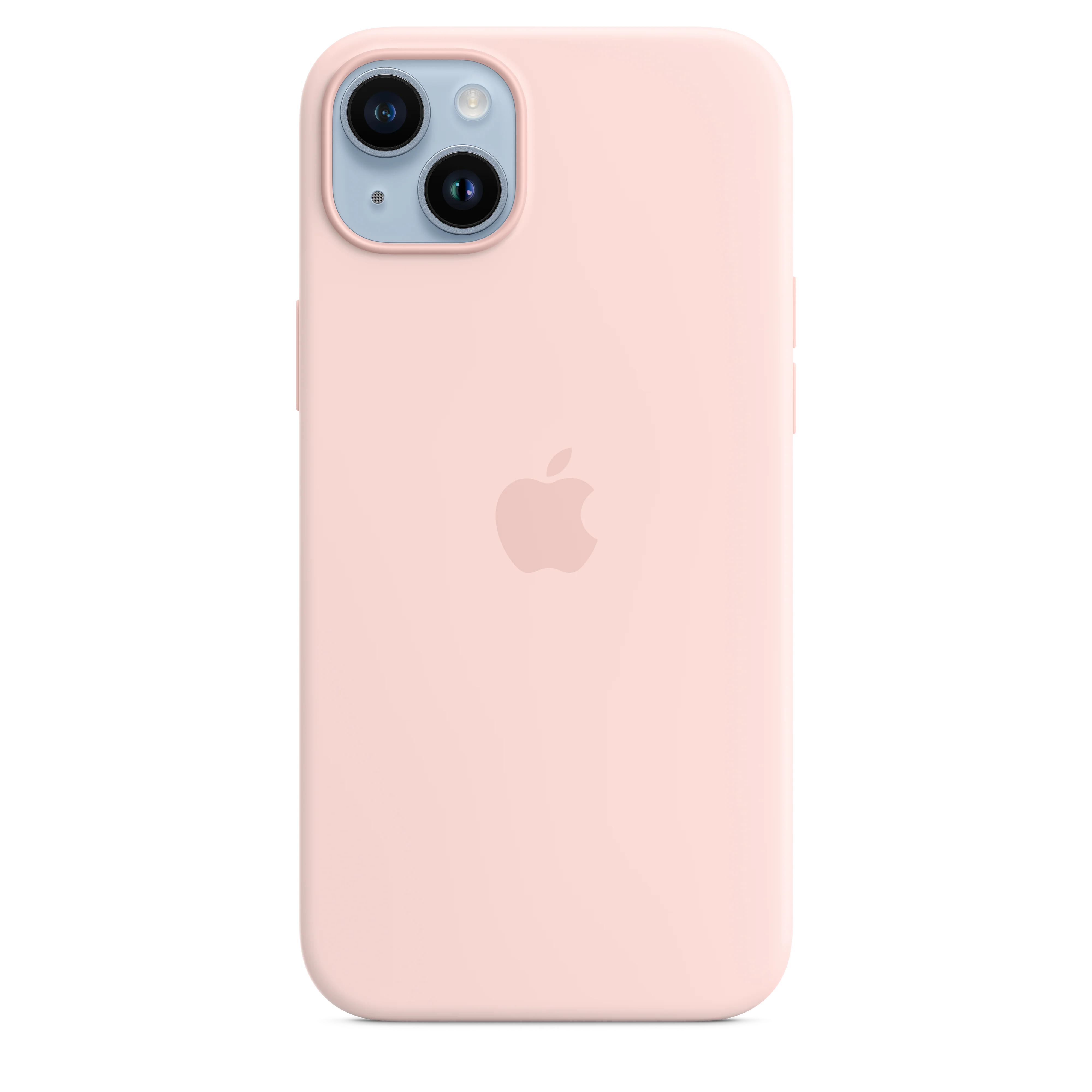 Capa em silicone com MagSafe para iPhone 14 Plus ‑ Rosa giz