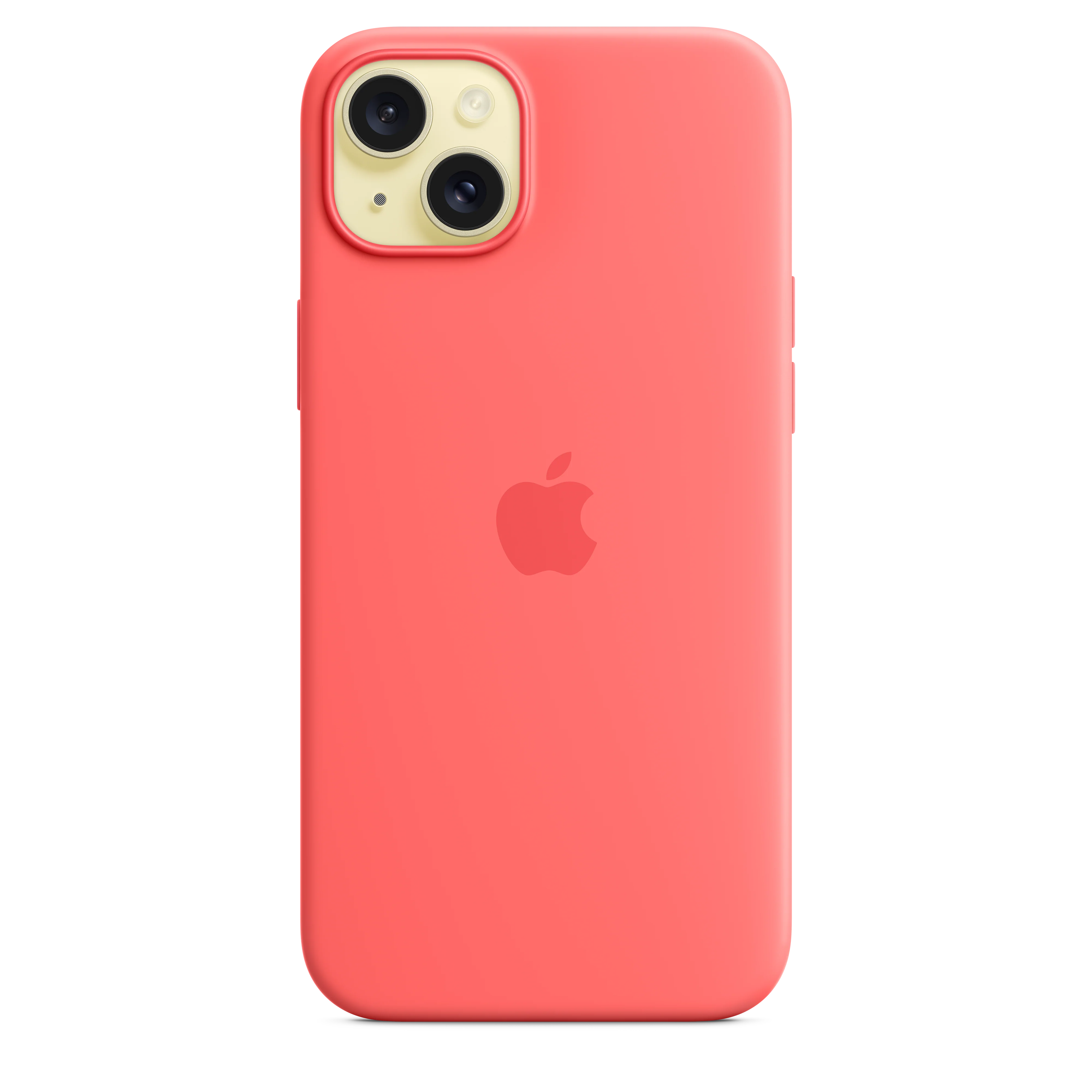 Capa em silicone com MagSafe para iPhone 15 Plus - Goiaba - Image 3