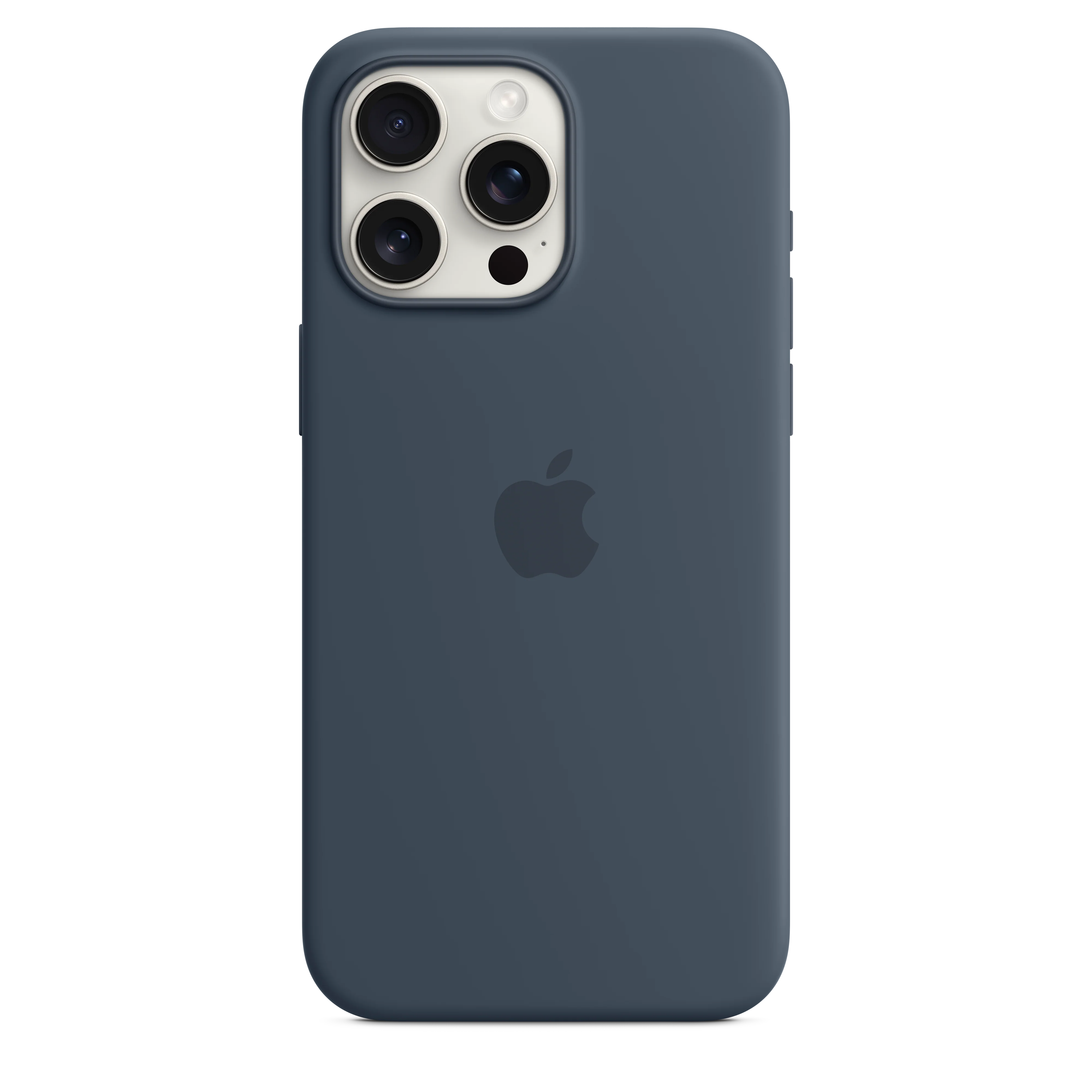 Capa em silicone com MagSafe para iPhone 15 Pro Max - Azul trovoada - Image 3