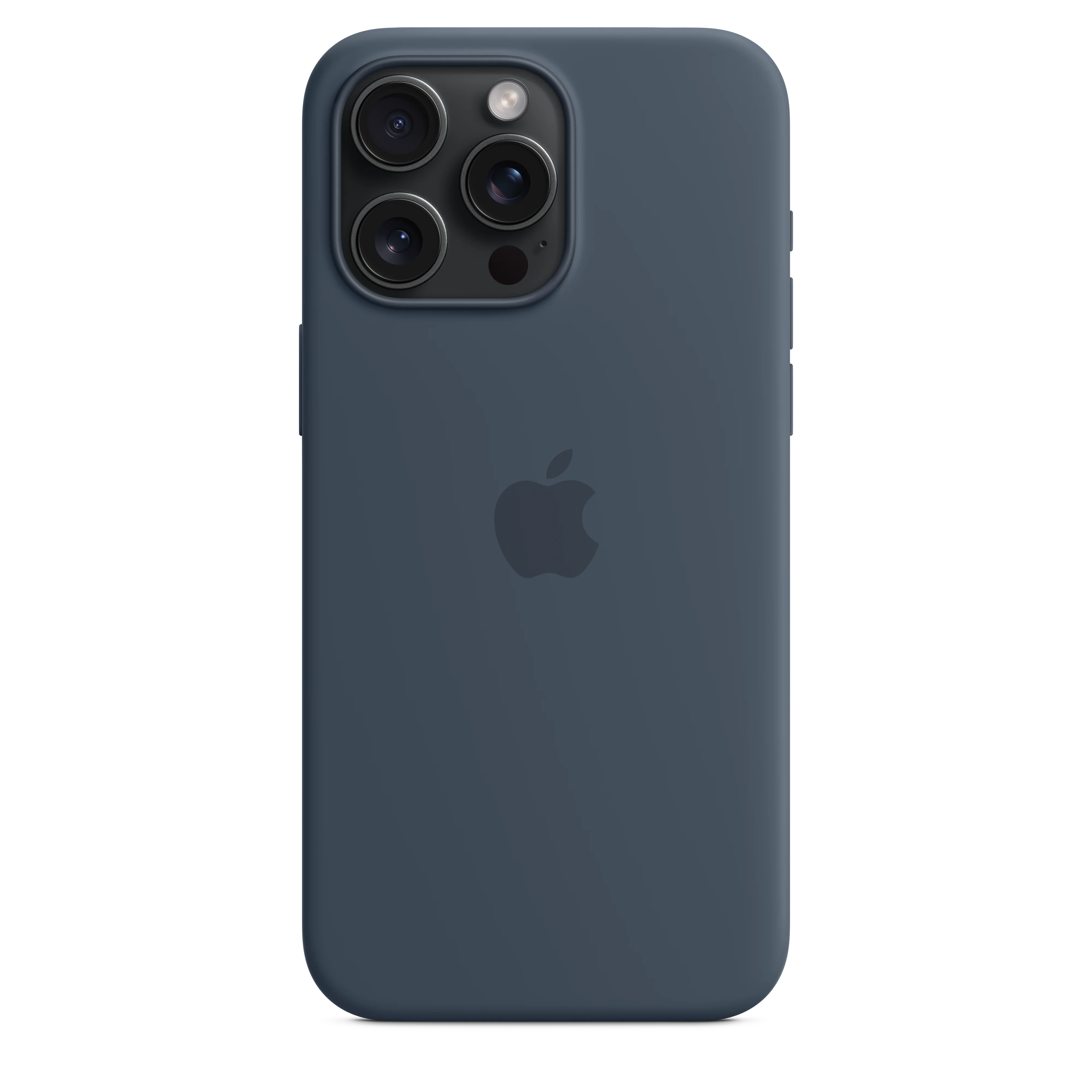 Capa em silicone com MagSafe para iPhone 15 Pro Max - Azul trovoada - Image 4
