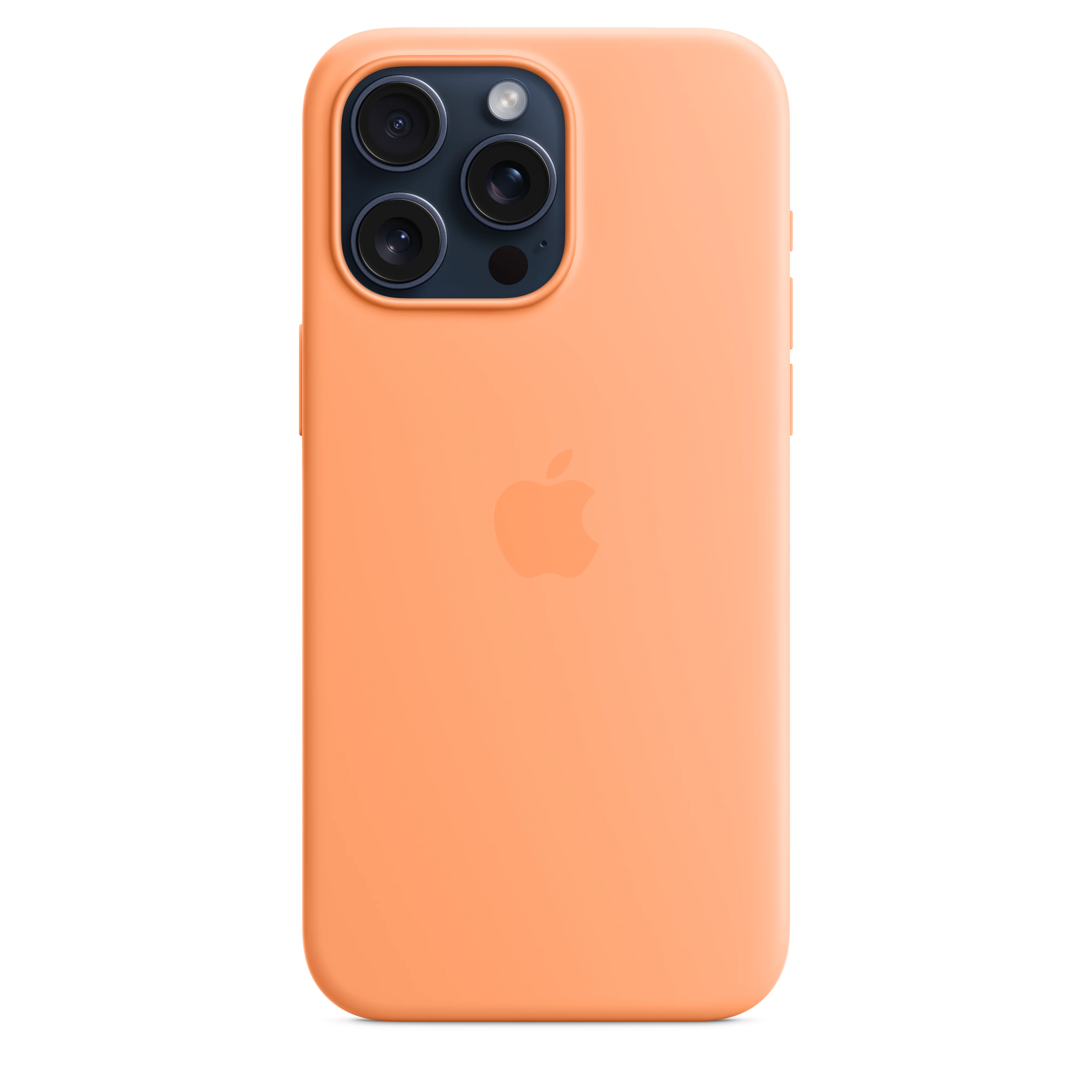 Capa em silicone com MagSafe para iPhone 15 Pro Max - Sorvete de laranja - Image 2