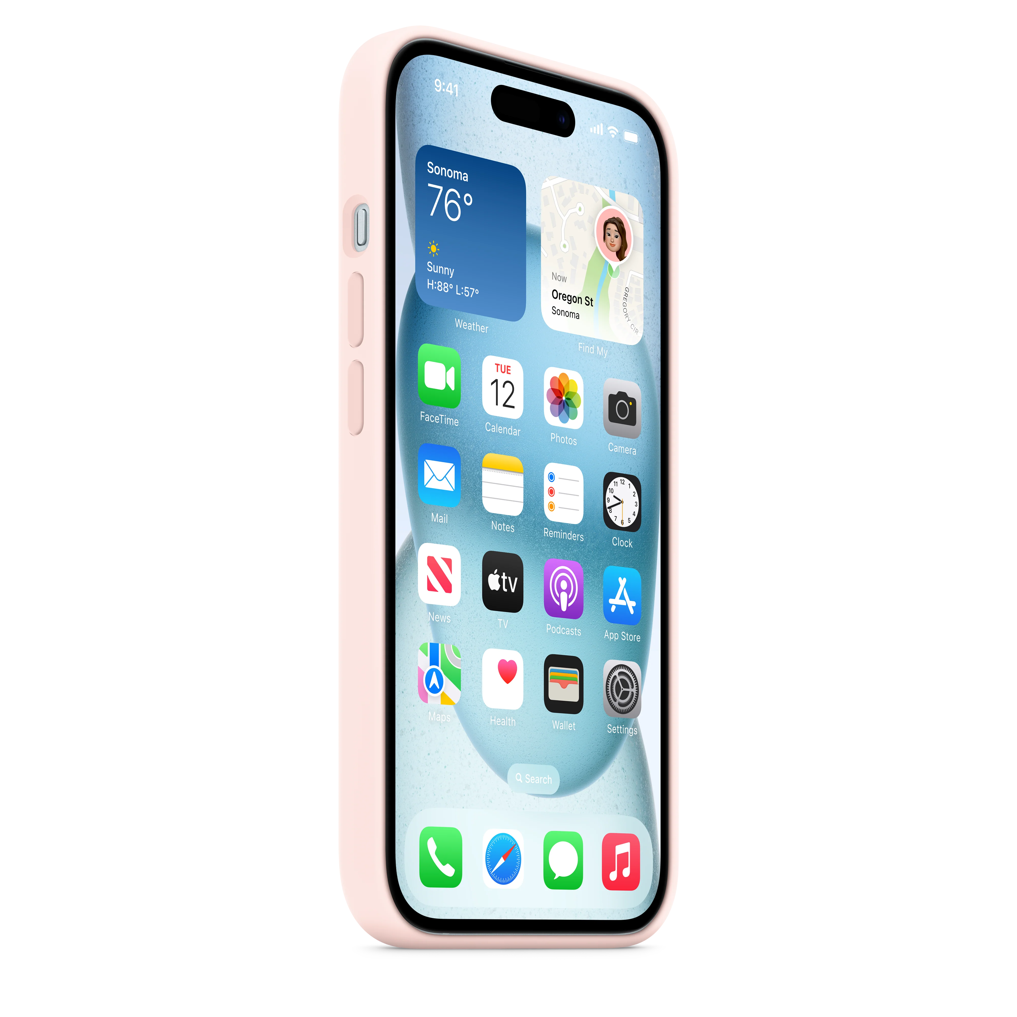 Capa em silicone com MagSafe para iPhone 15 ‑ Rosa‑claro - Image 7