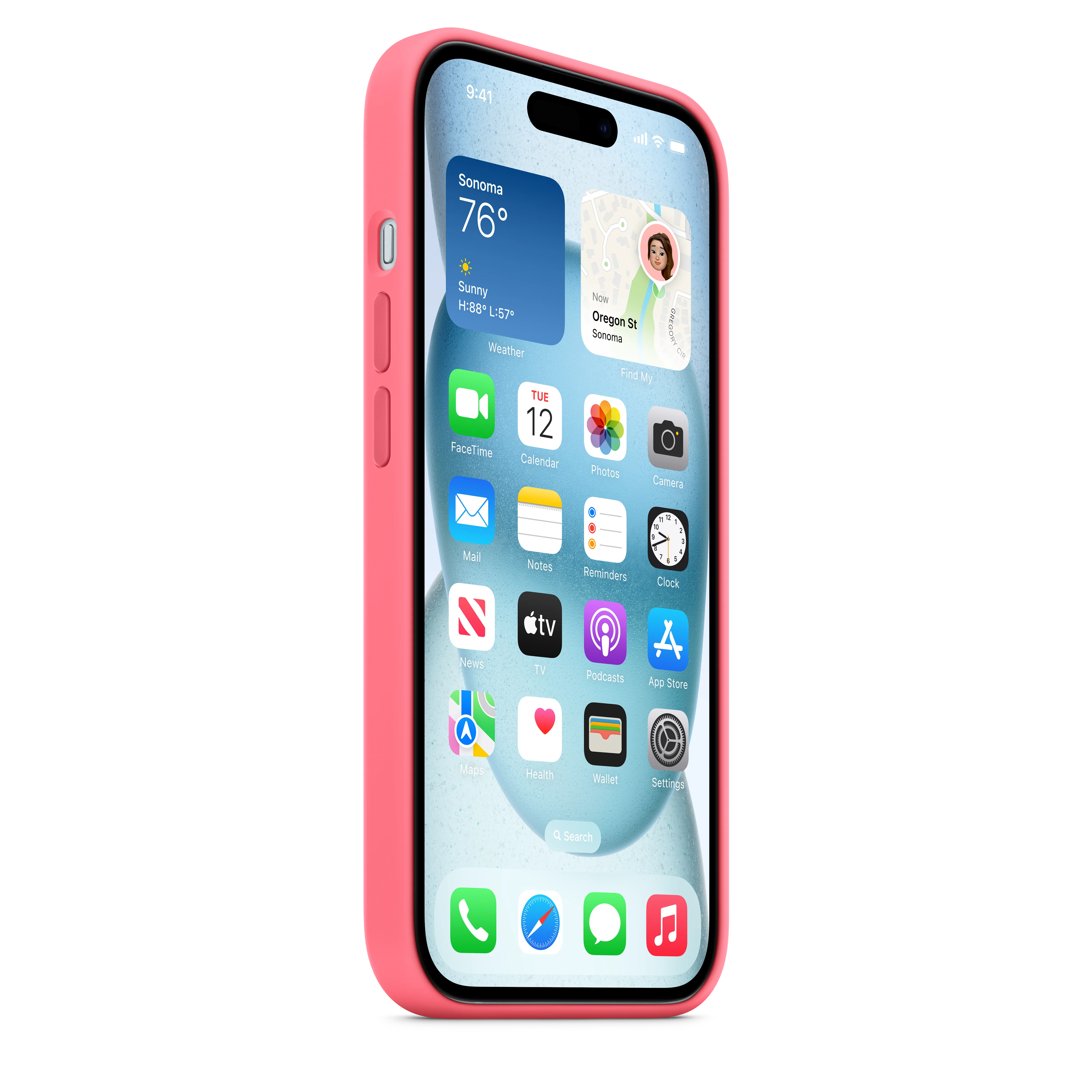 Capa em silicone com MagSafe para iPhone 15 ‑ Rosa - Image 6
