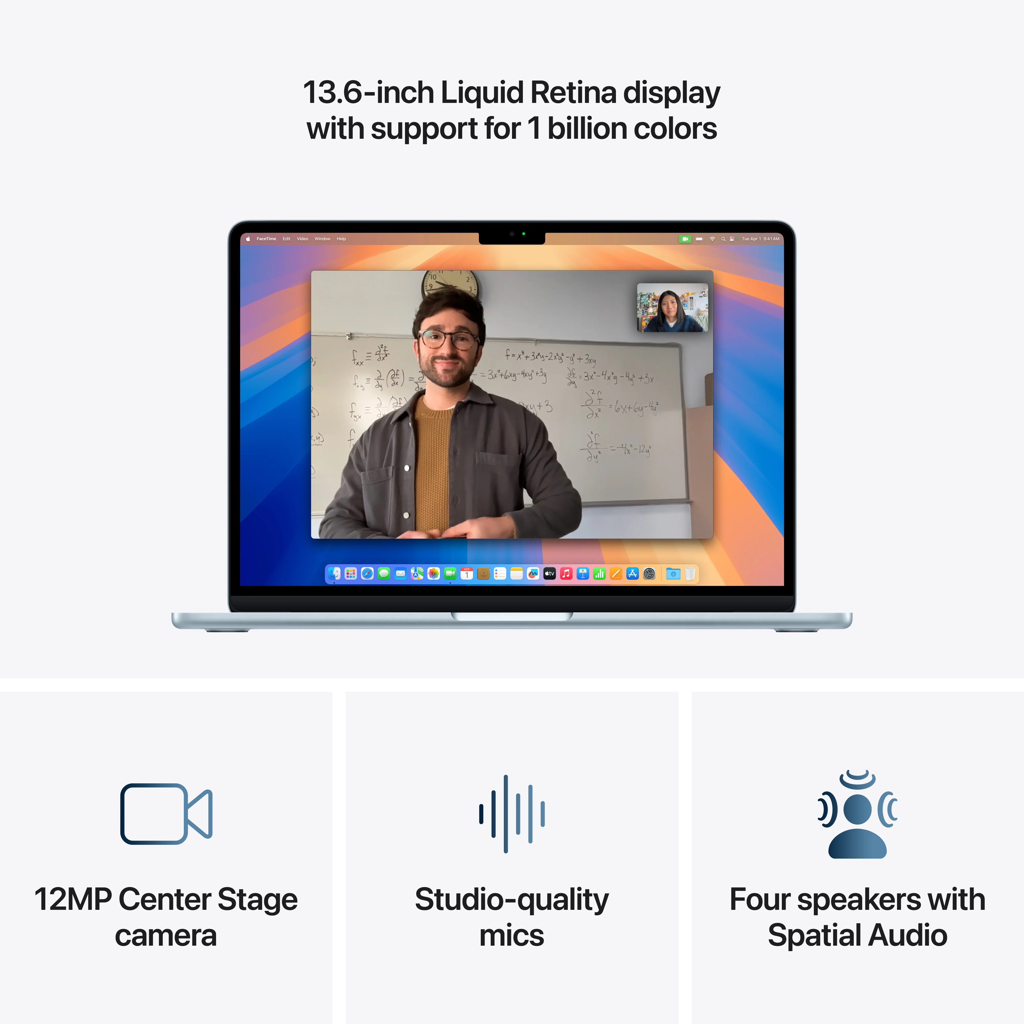 MacBook Air de 13 polegadas: Processador M4 da Apple com CPU 10‑core e GPU 10‑core, 512 GB SSD - Azul céu - Image 5