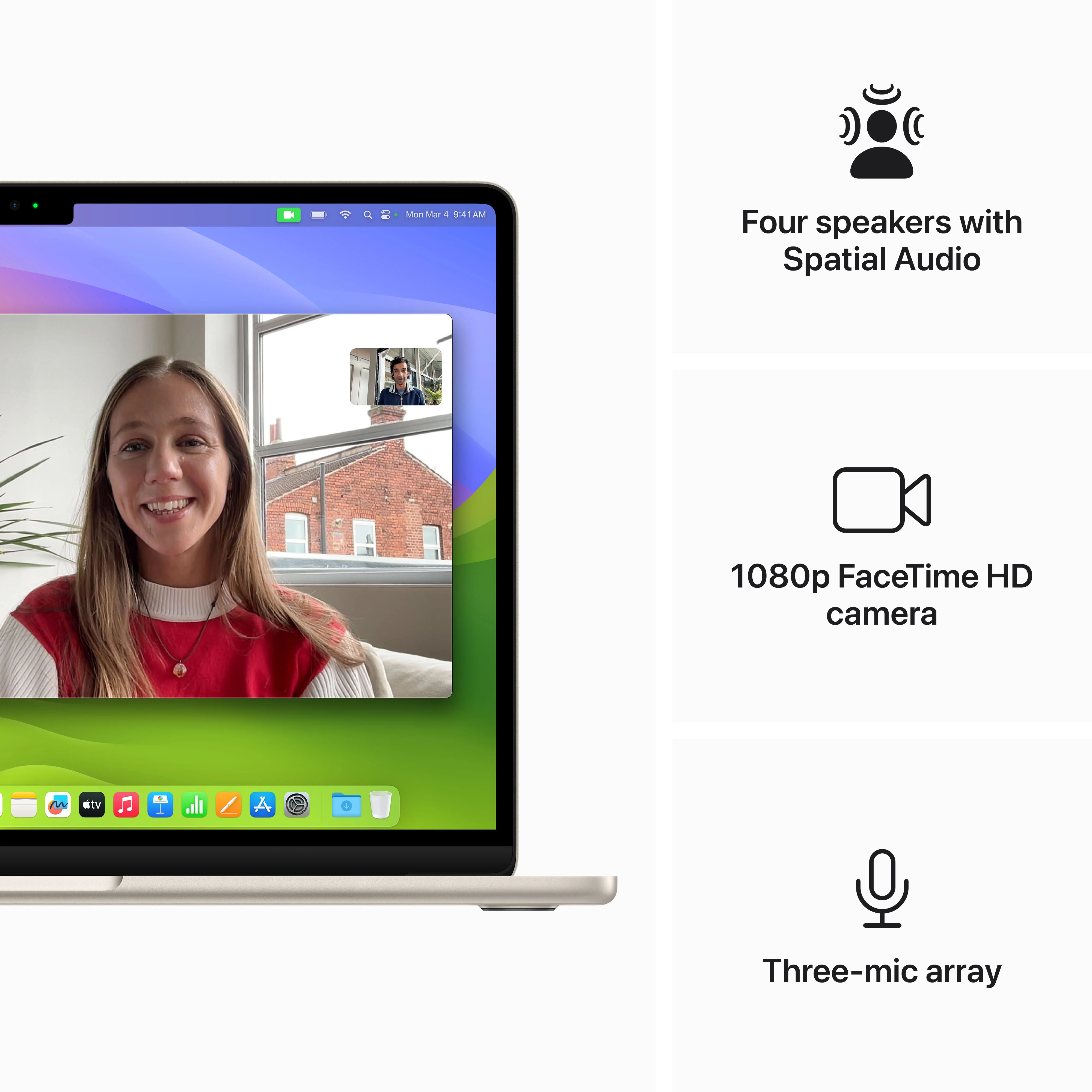 MacBook Air de 13 polegadas: Processador M3 da Apple com CPU 8‑core e GPU 10‑core, 512 GB SSD - Luz das estrelas - Image 6