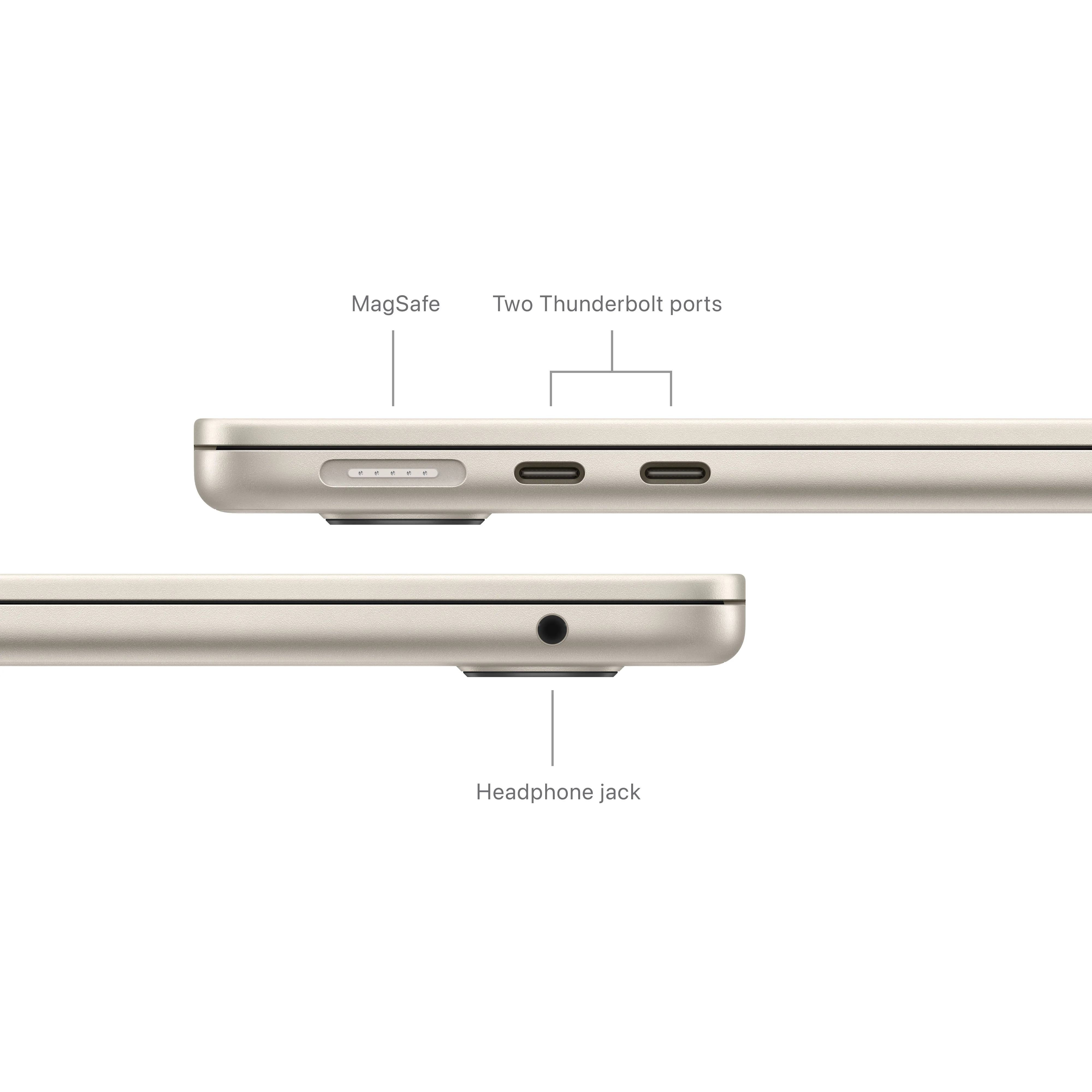 MacBook Air de 13 polegadas: Processador M3 da Apple com CPU 8‑core e GPU 10‑core, 512 GB SSD - Luz das estrelas - Image 7
