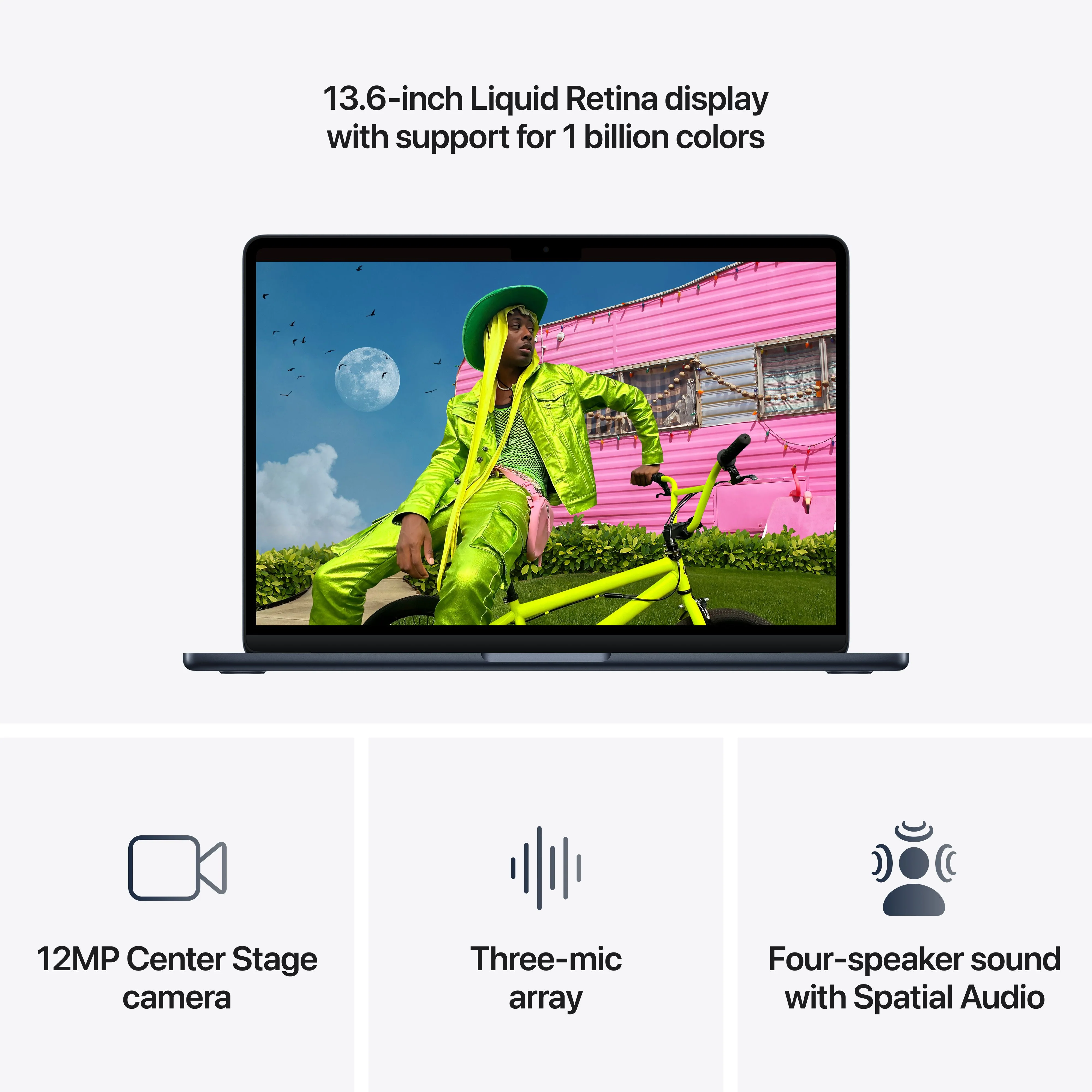 MacBook Air de 13 polegadas: Processador M5 da Apple com CPU 10‑Core e GPU 8‑Core, 512 GB SSD - Meia-noite - Image 5