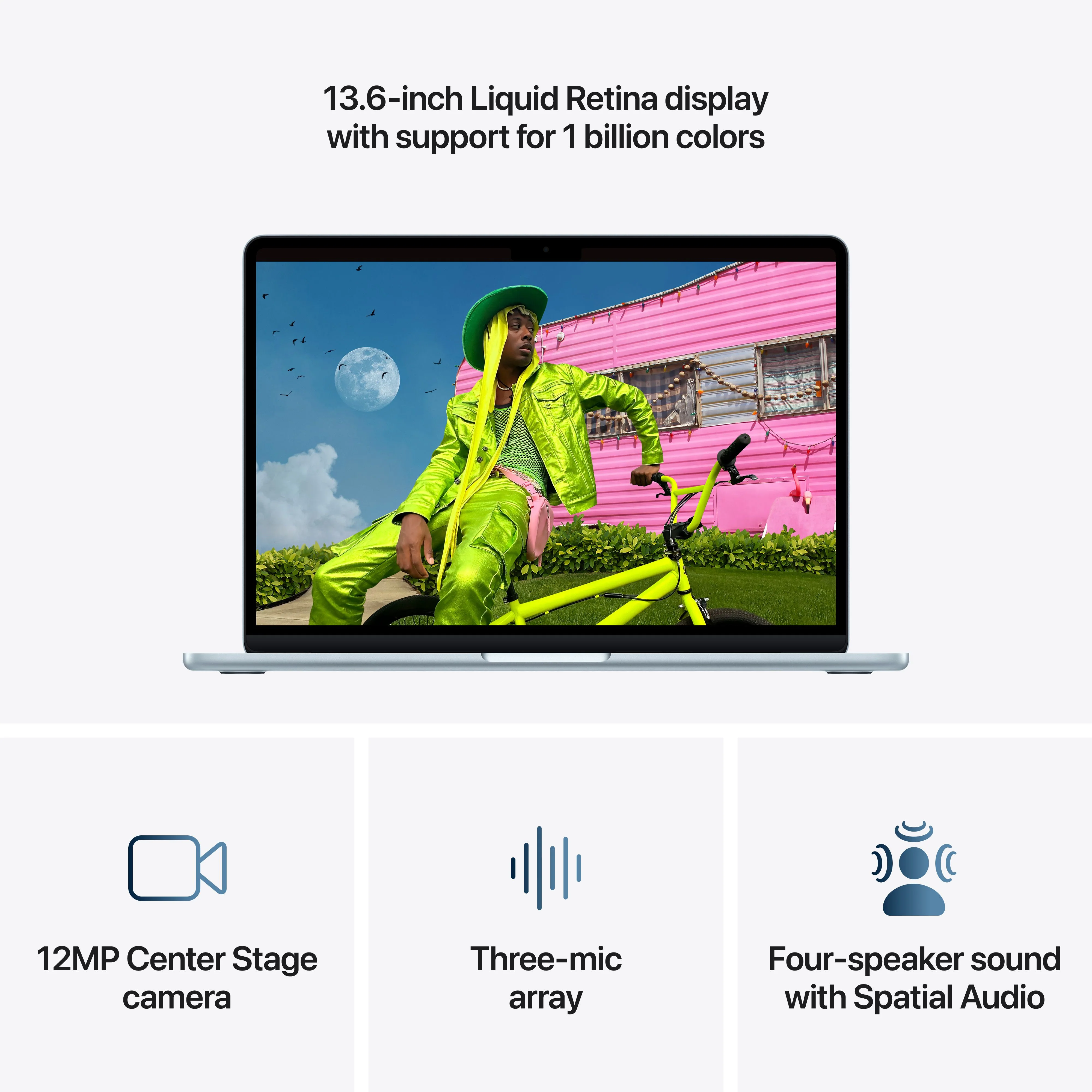 MacBook Air de 13 polegadas: Processador M5 da Apple com CPU 10‑Core e GPU 8‑Core, 512 GB SSD - Azul céu - Image 5