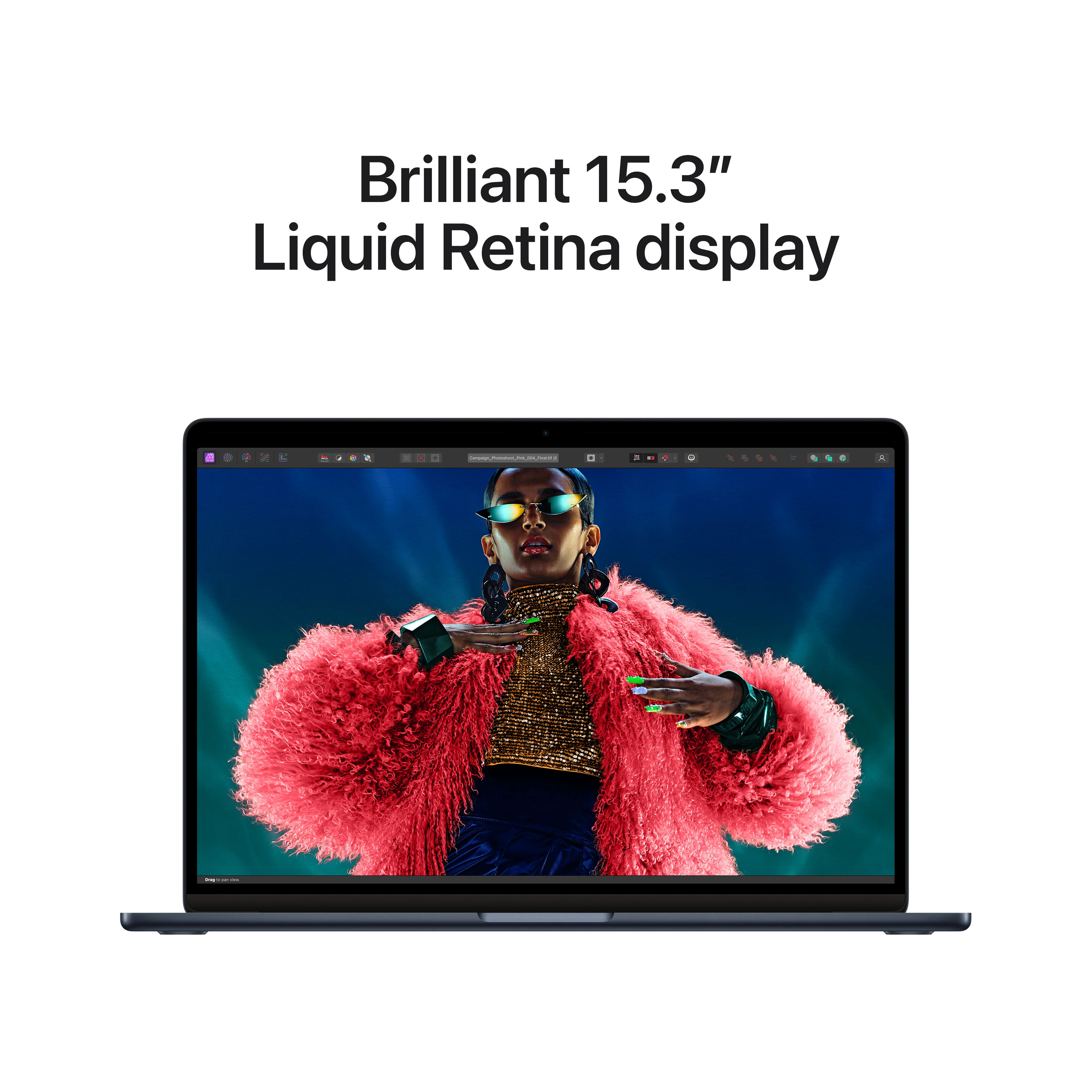 MacBook Air de 15 polegadas: Processador M3 da Apple com CPU 8‑core e GPU 10‑core, 512 GB SSD - Meia-noite - Image 5