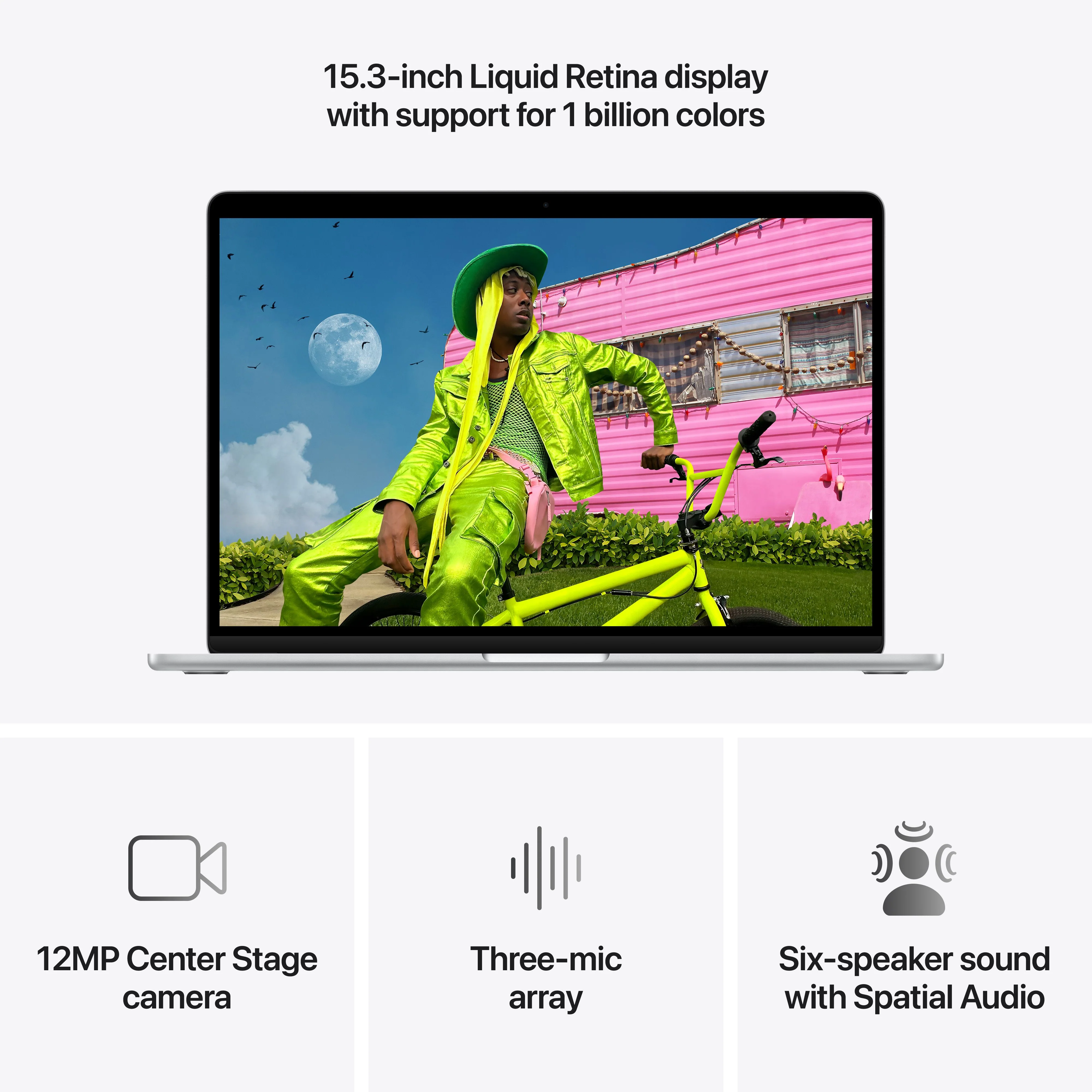 MacBook Air de 15 polegadas: Processador M5 da Apple com CPU 10‑Core e GPU 10‑Core, 1 TB SSD - Prateado - Image 5