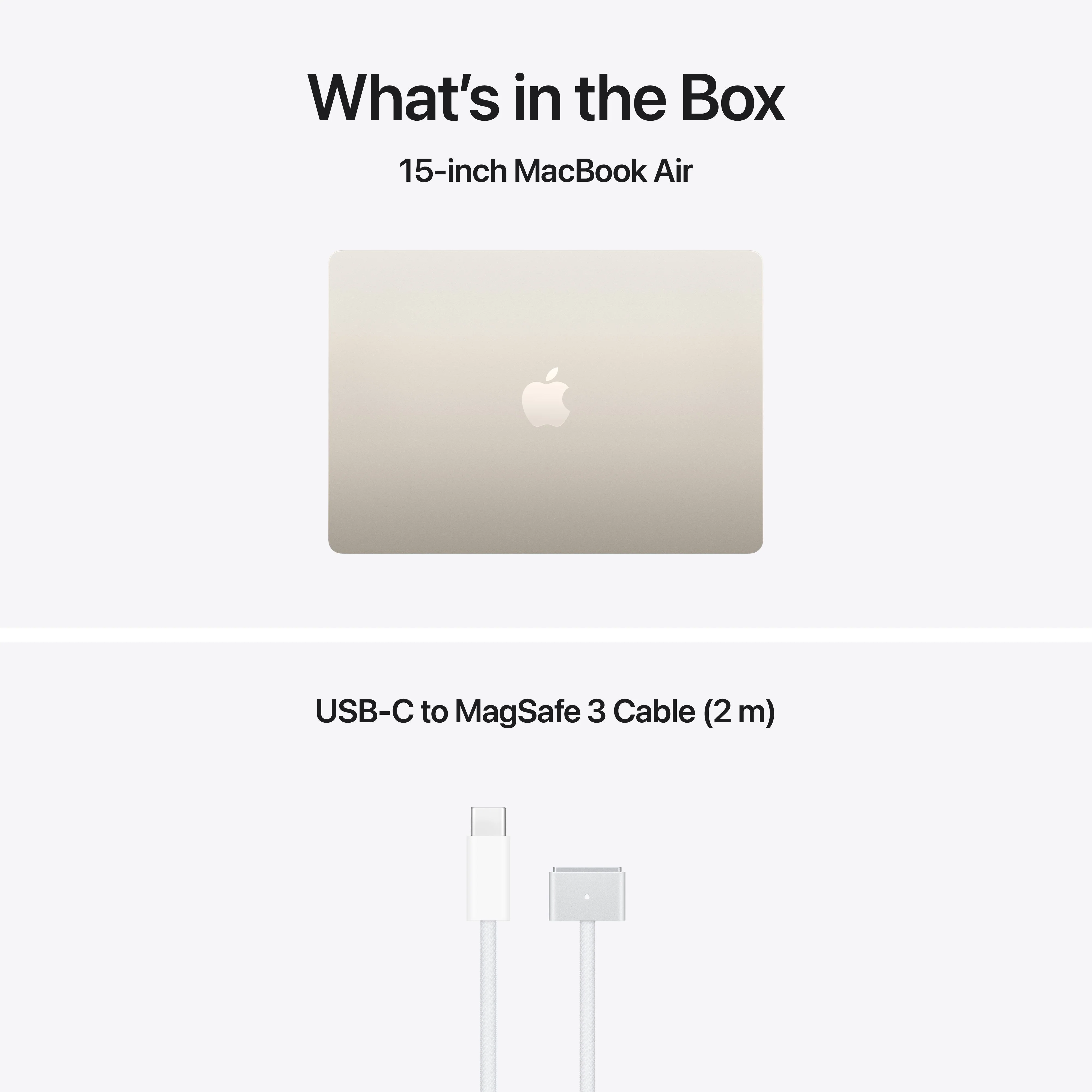 MacBook Air de 15 polegadas: Processador M5 da Apple com CPU 10‑Core e GPU 10‑Core, 1 TB SSD - Luz das estrelas - Image 9