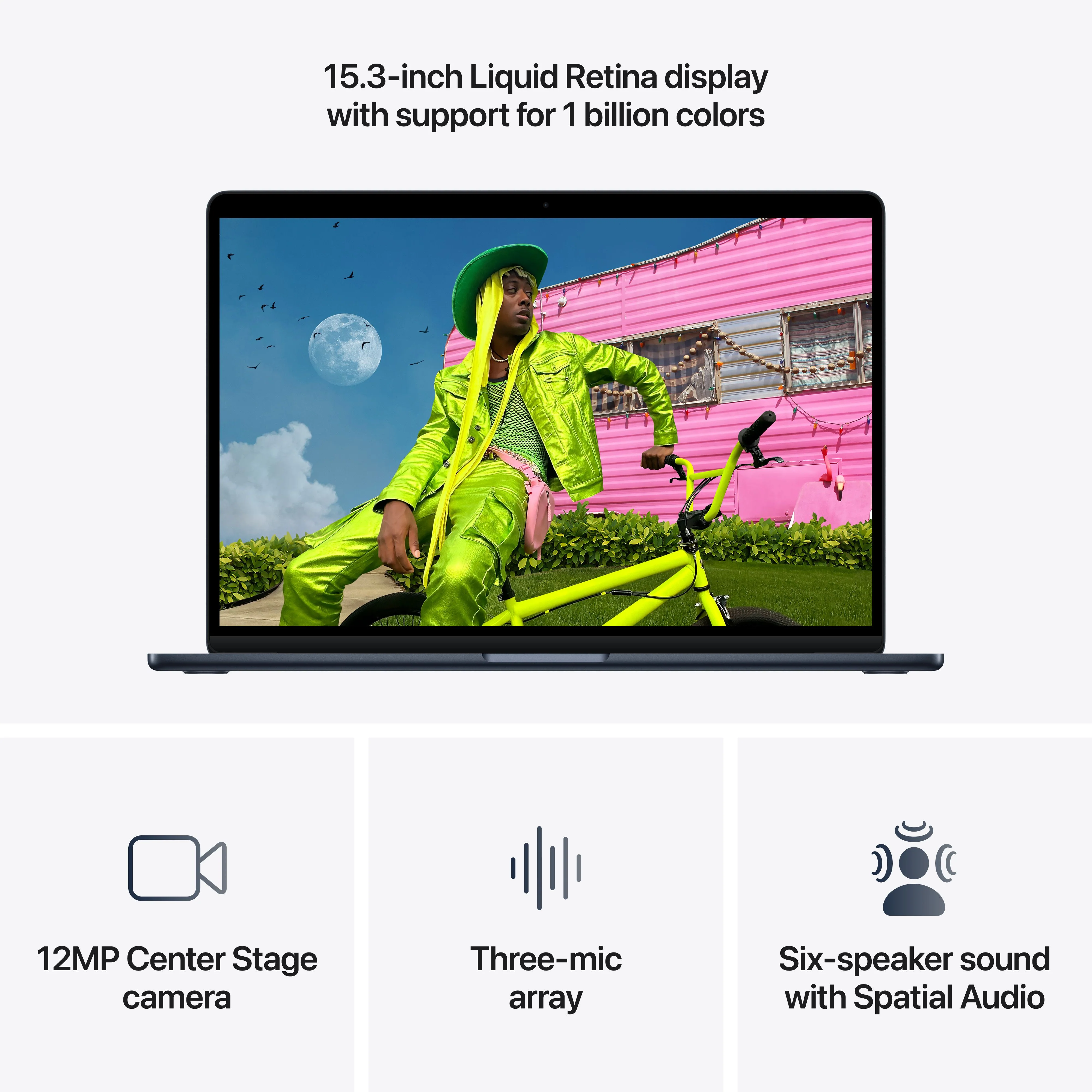 MacBook Air de 15 polegadas: Processador M5 da Apple com CPU 10‑Core e GPU 10‑Core, 1 TB SSD - Meia-noite - Image 5